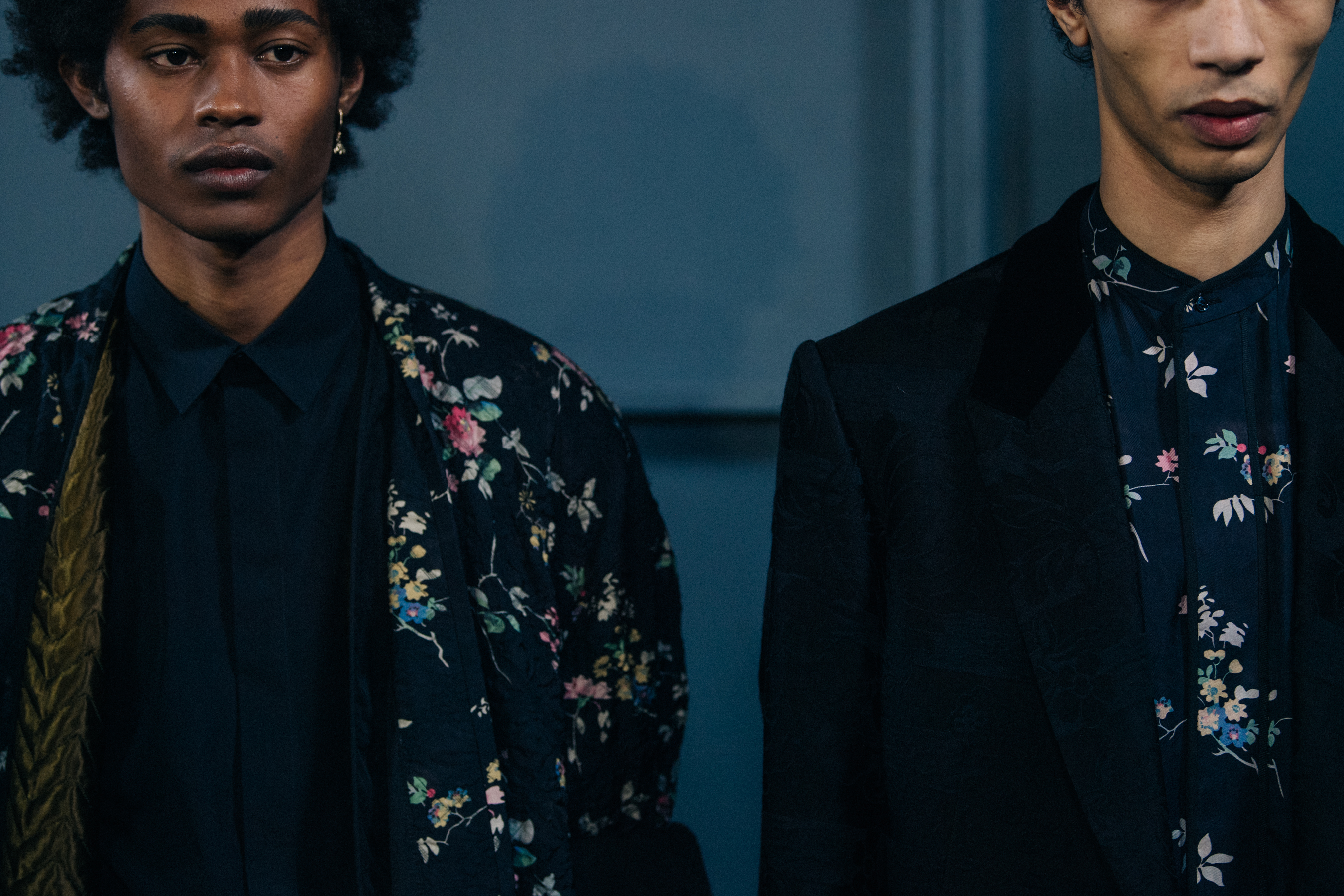 Models wearing floral outfits