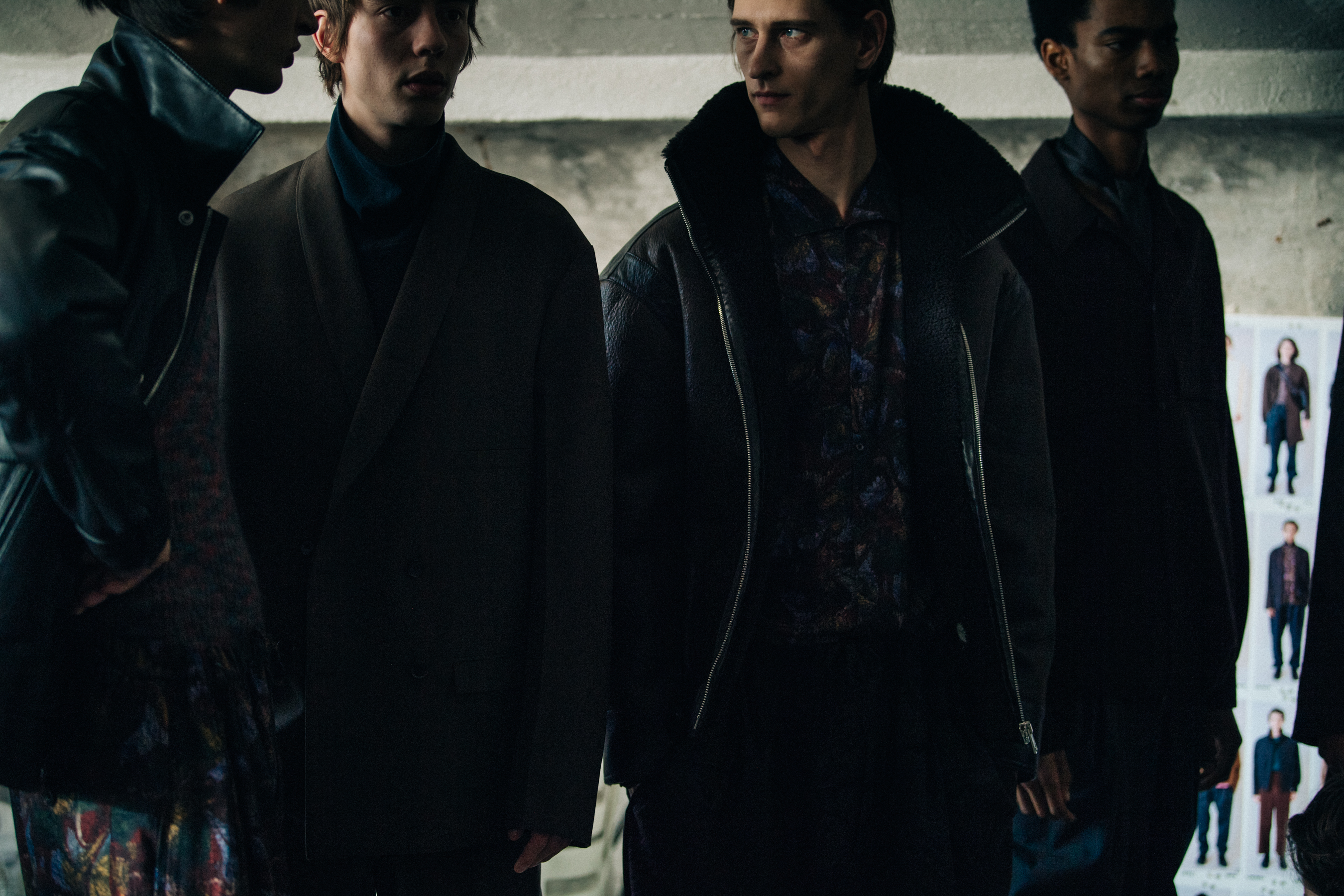 Models waiting in lineup before Lemaire show