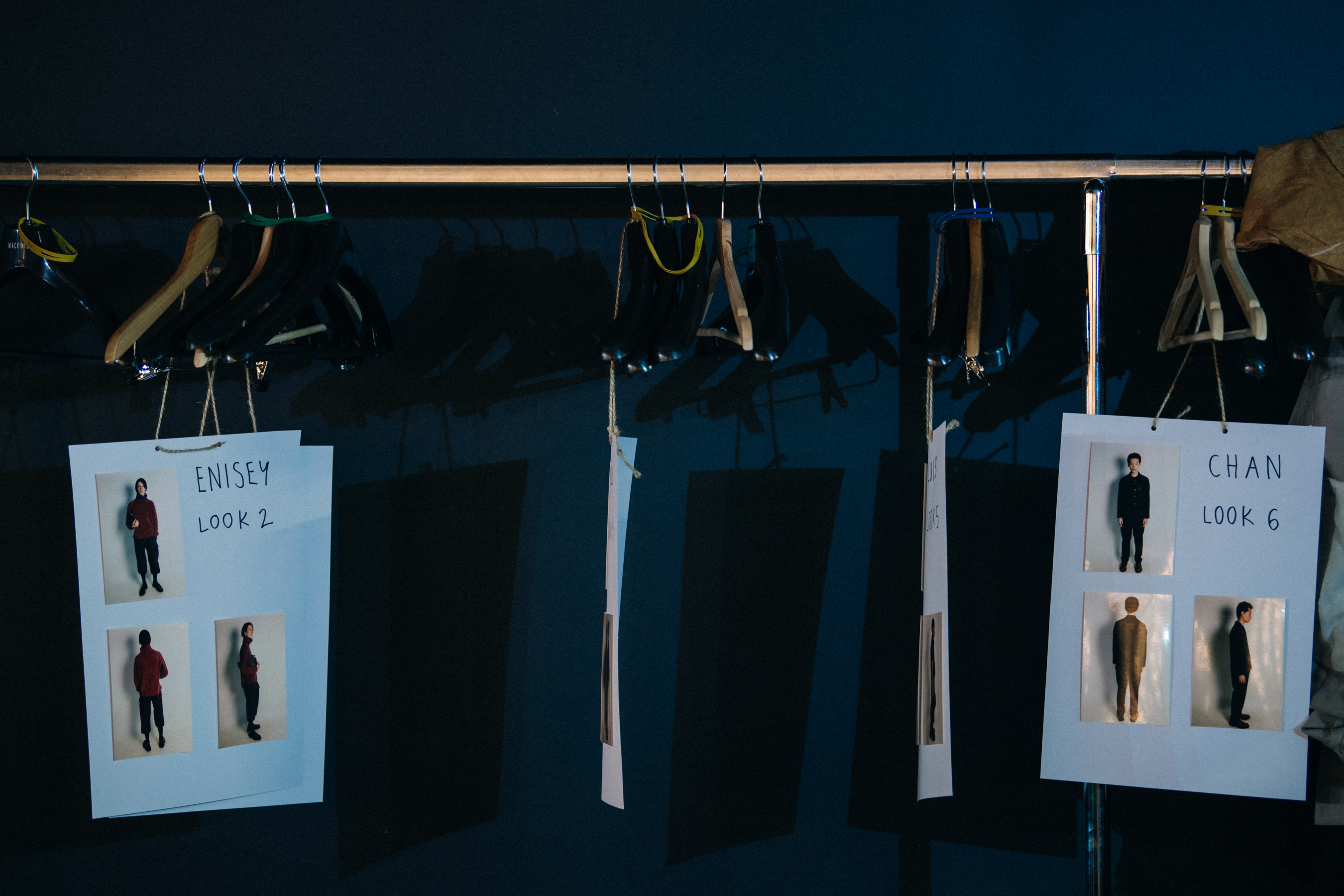 Clothes hanging backstage