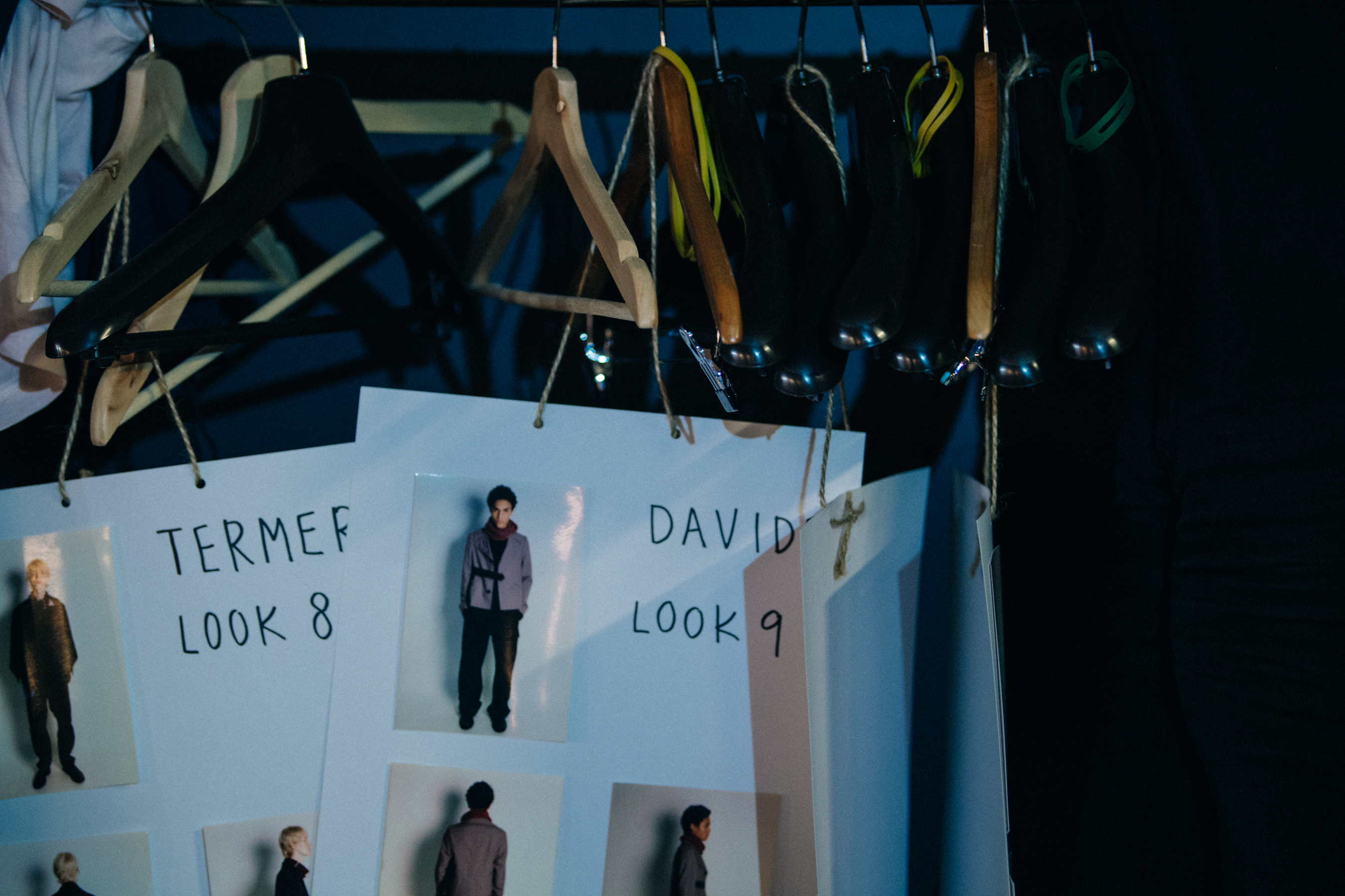 Clothes hanging backstage