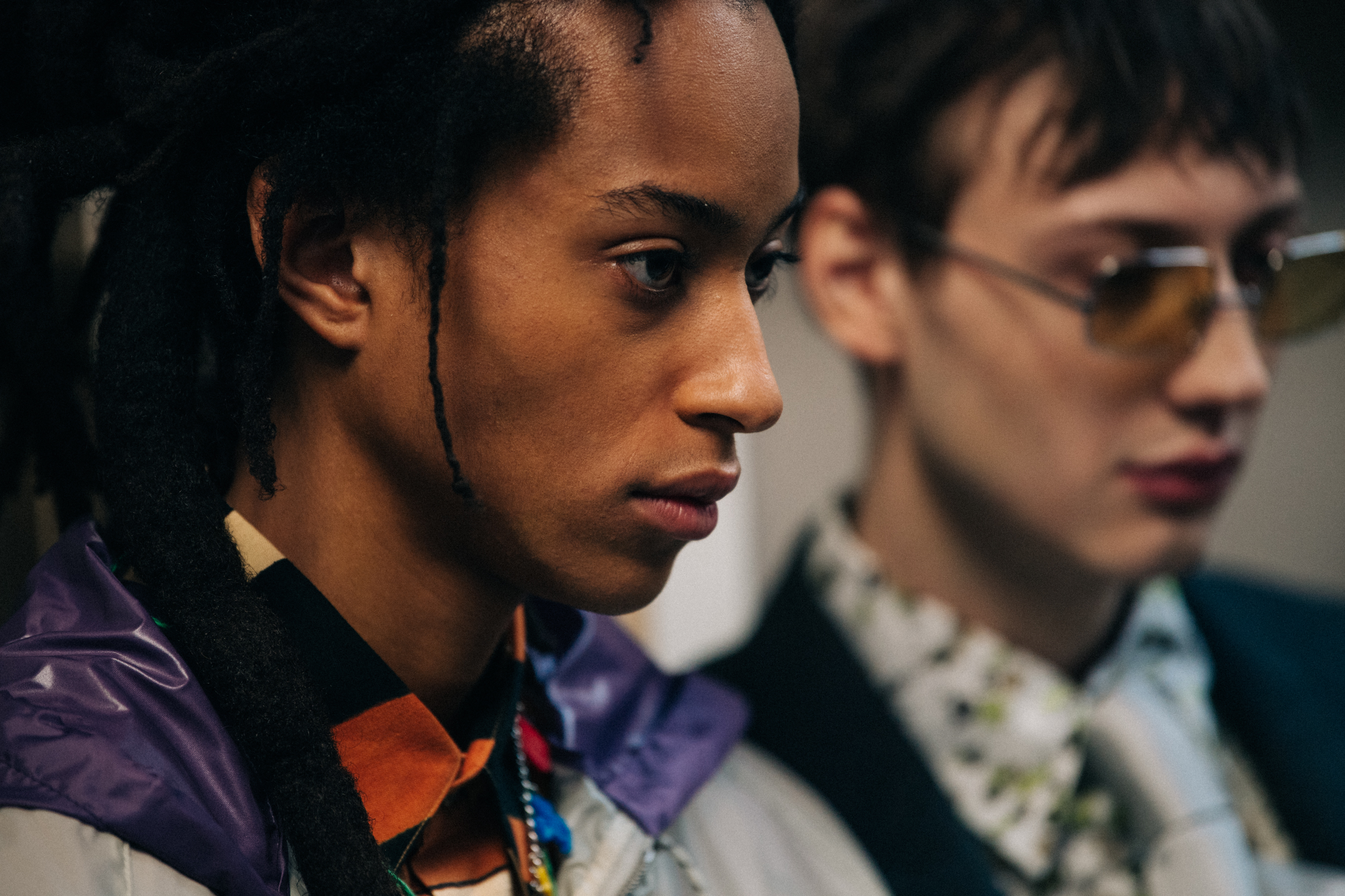 Models wearing colourful outfits