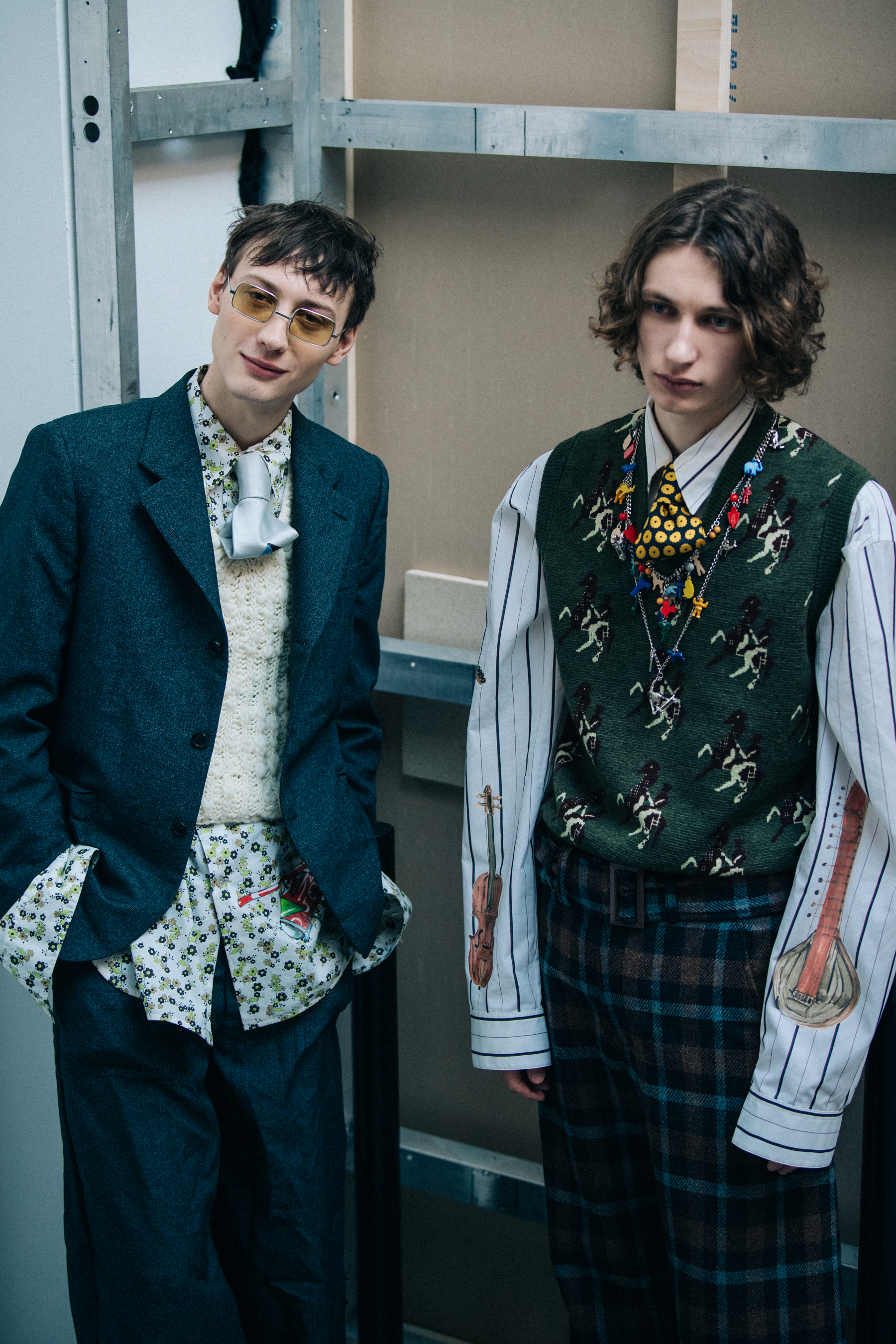 Models at Marni wearing colourful outfits