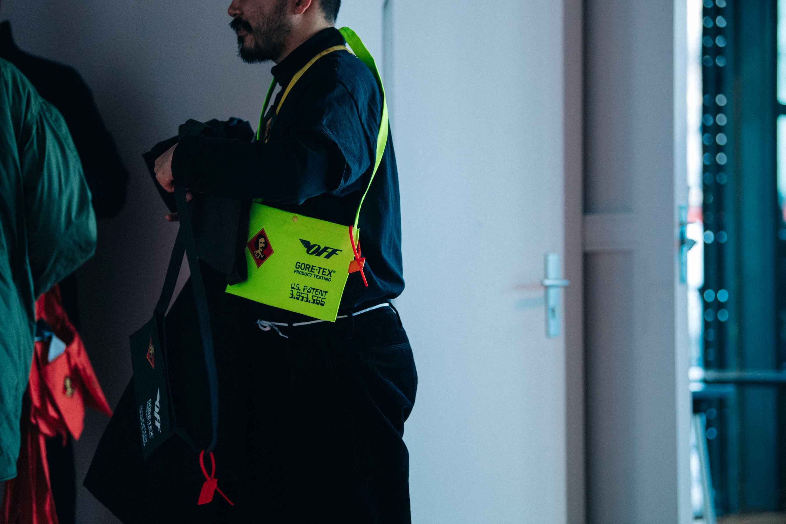 Man holidng Gore-tex bags