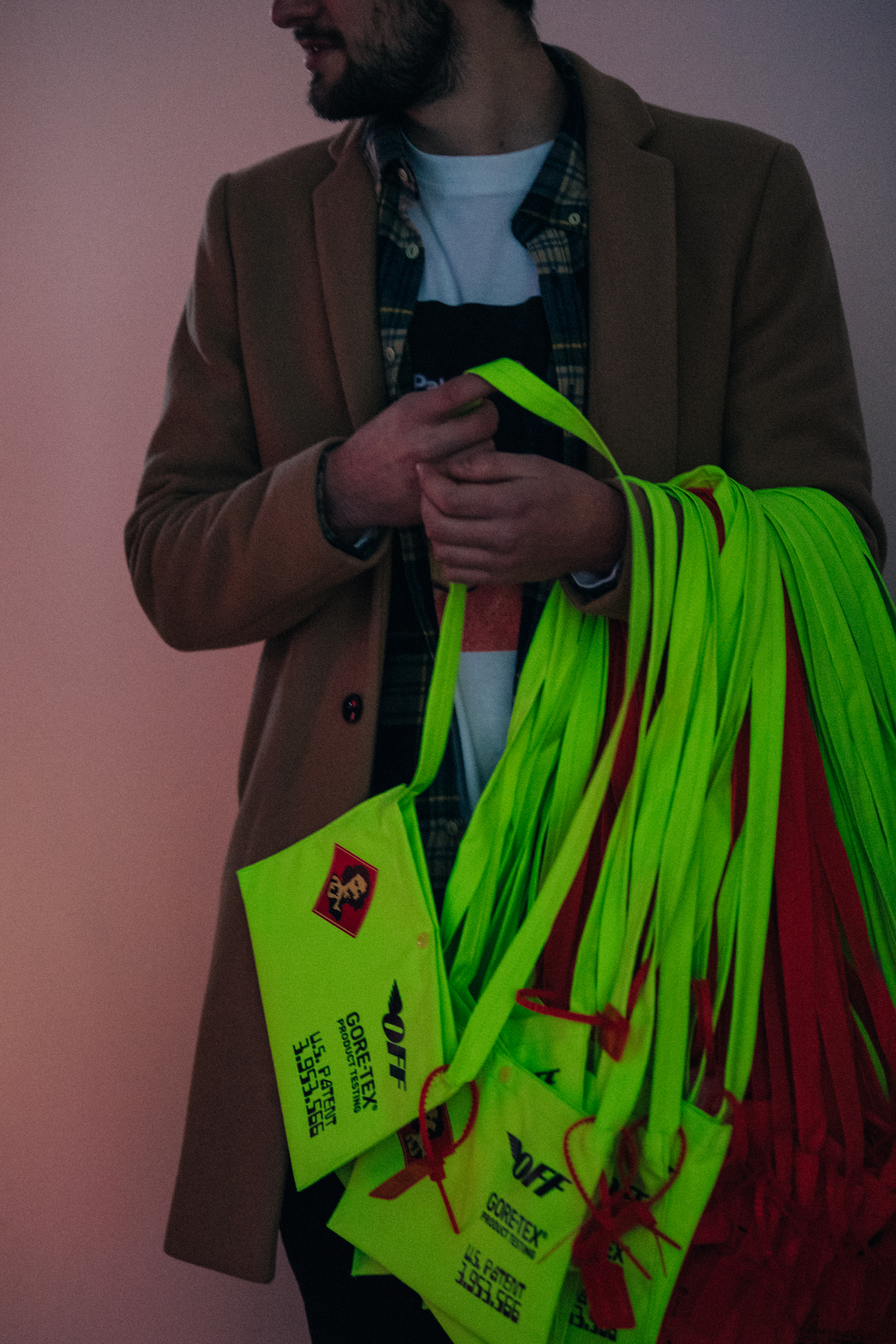 Man holidng Gore-tex bags