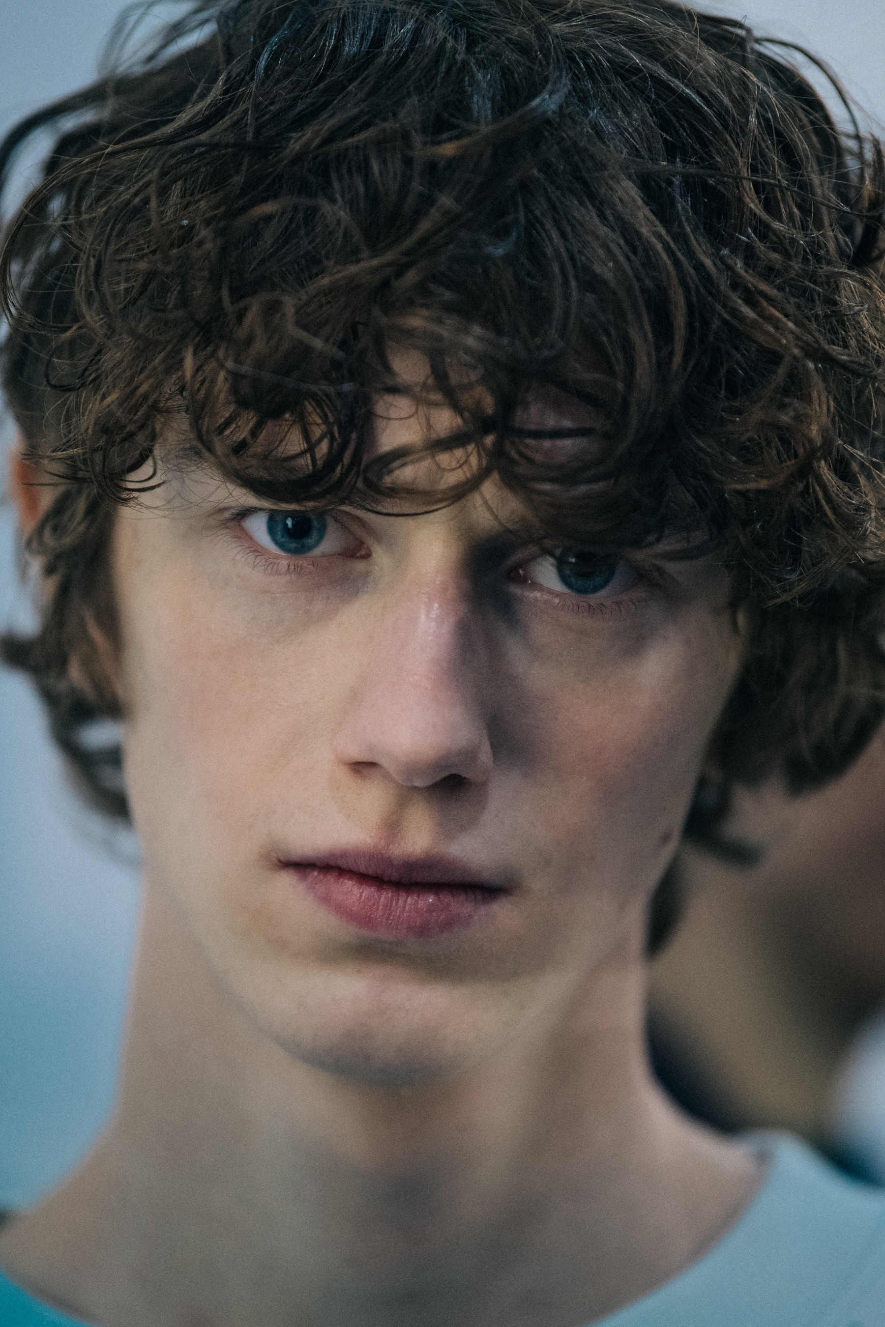 Portrait of male model with brown hair