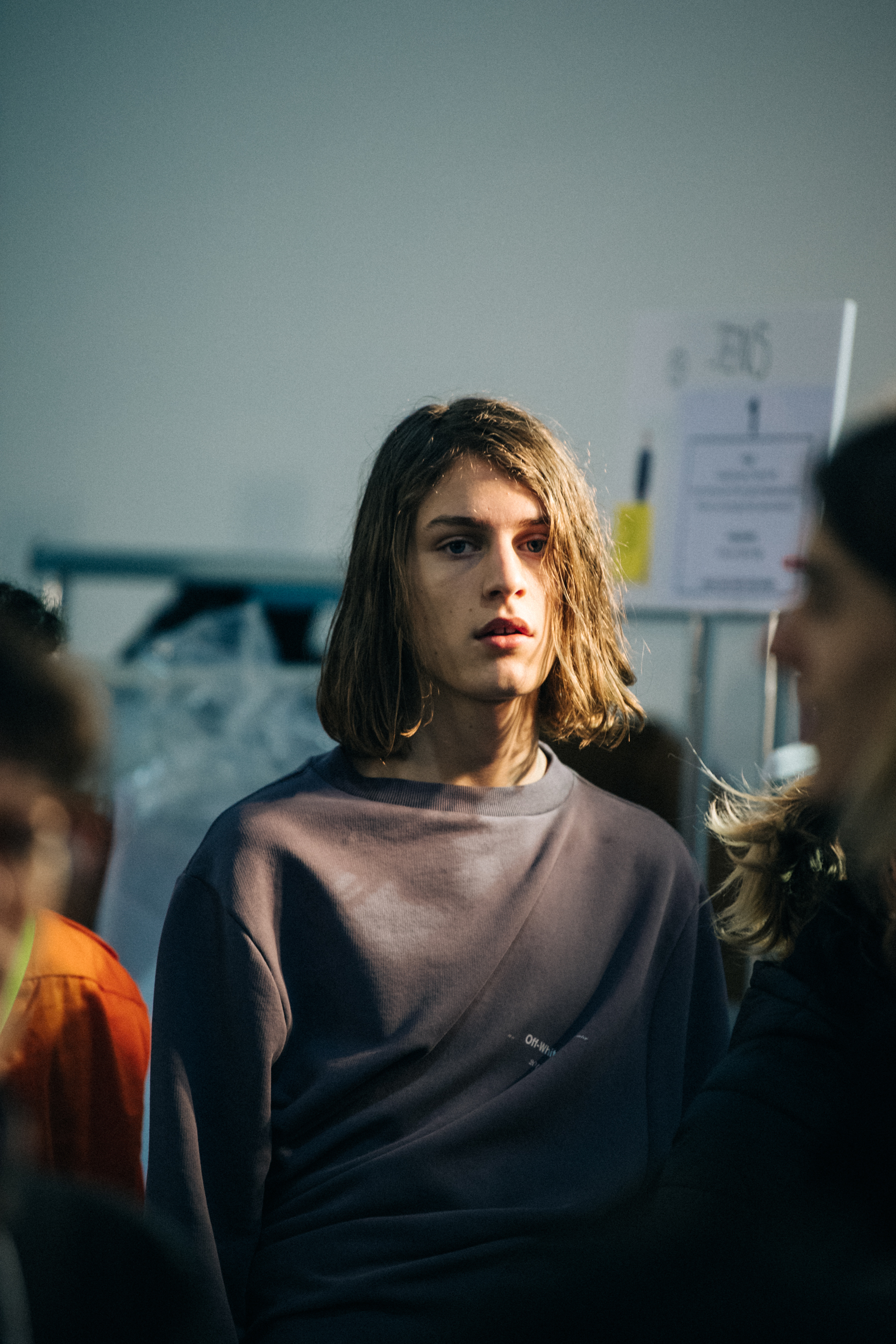 Model with long brown hair