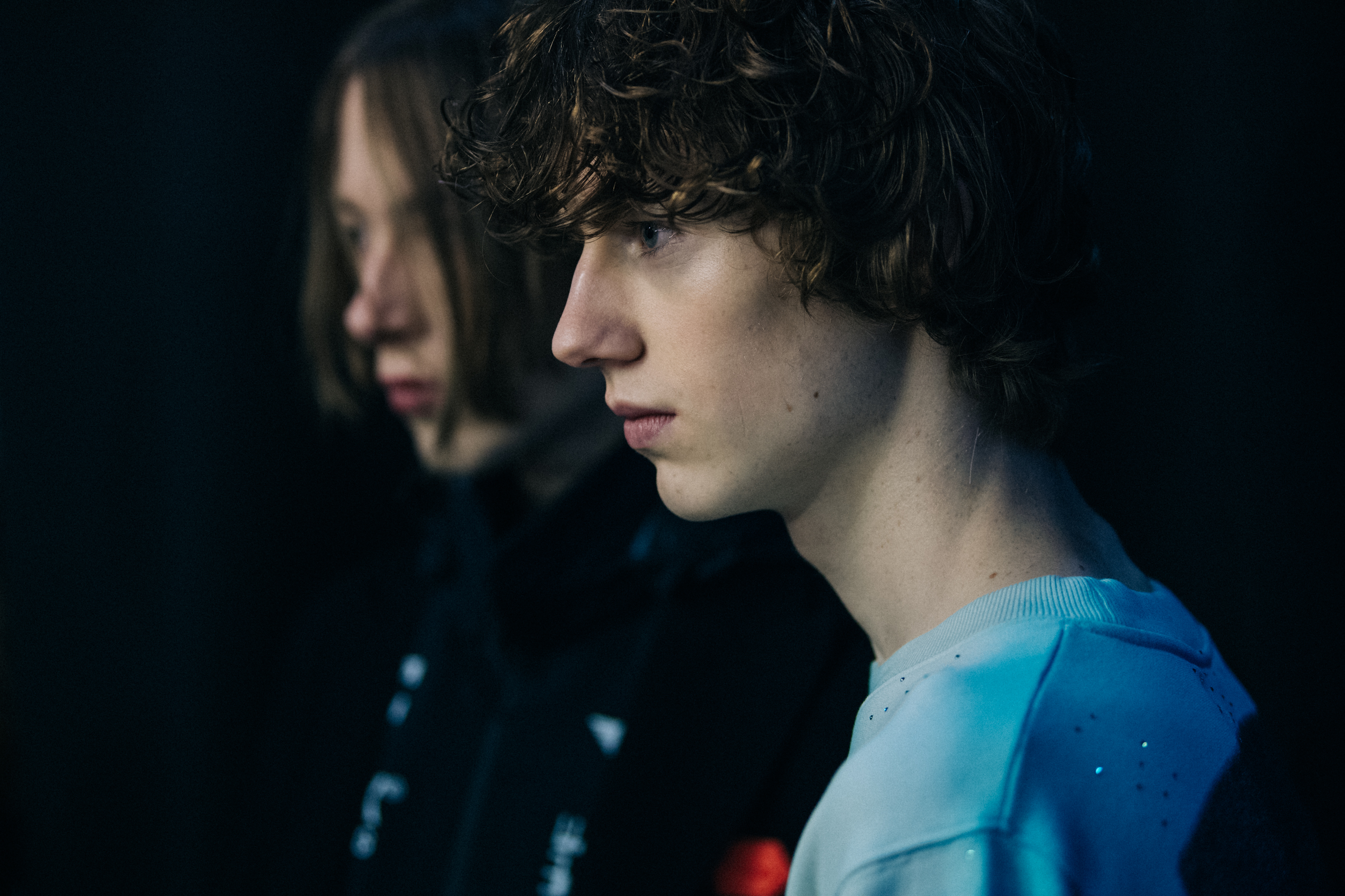 Models backstage at Off-White