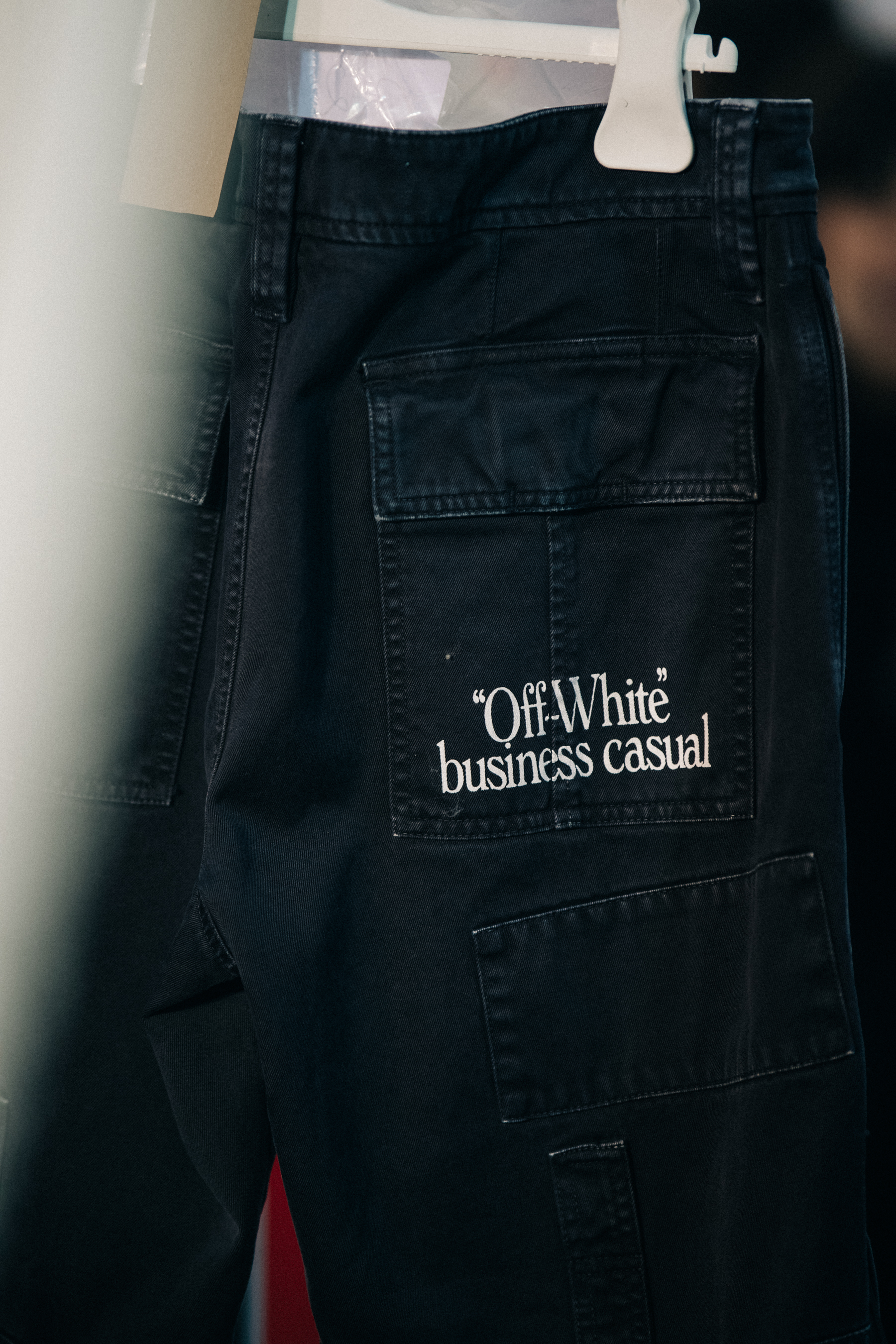 Off-White jeans with graphic