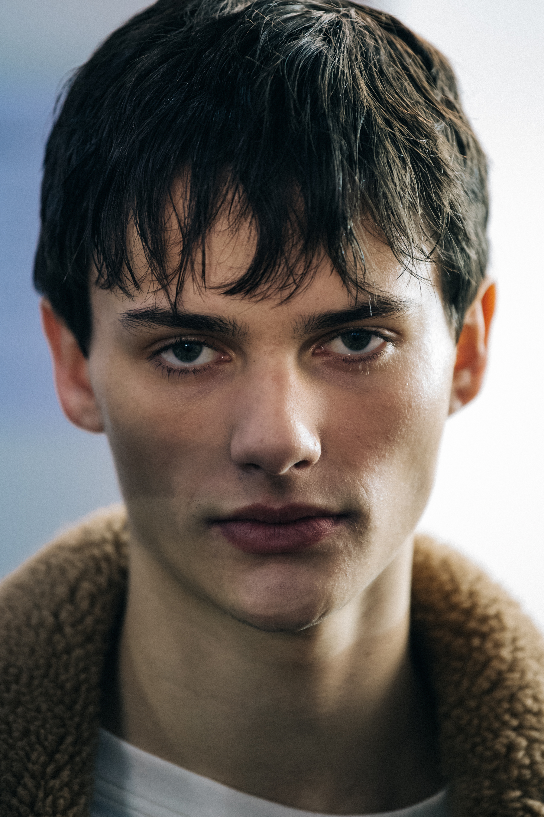 Portrait of model with brown hair