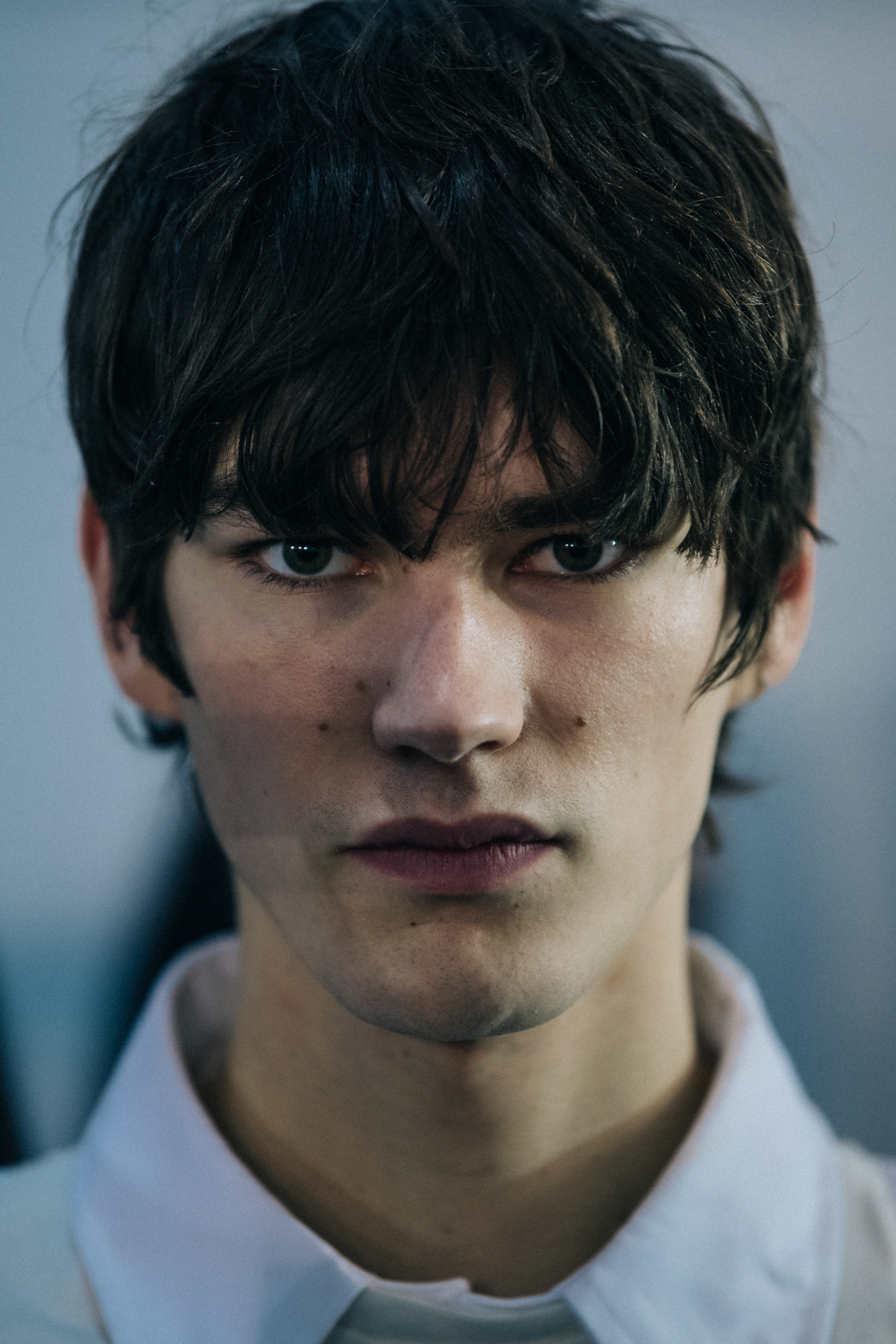 Portrait of model with brown hair