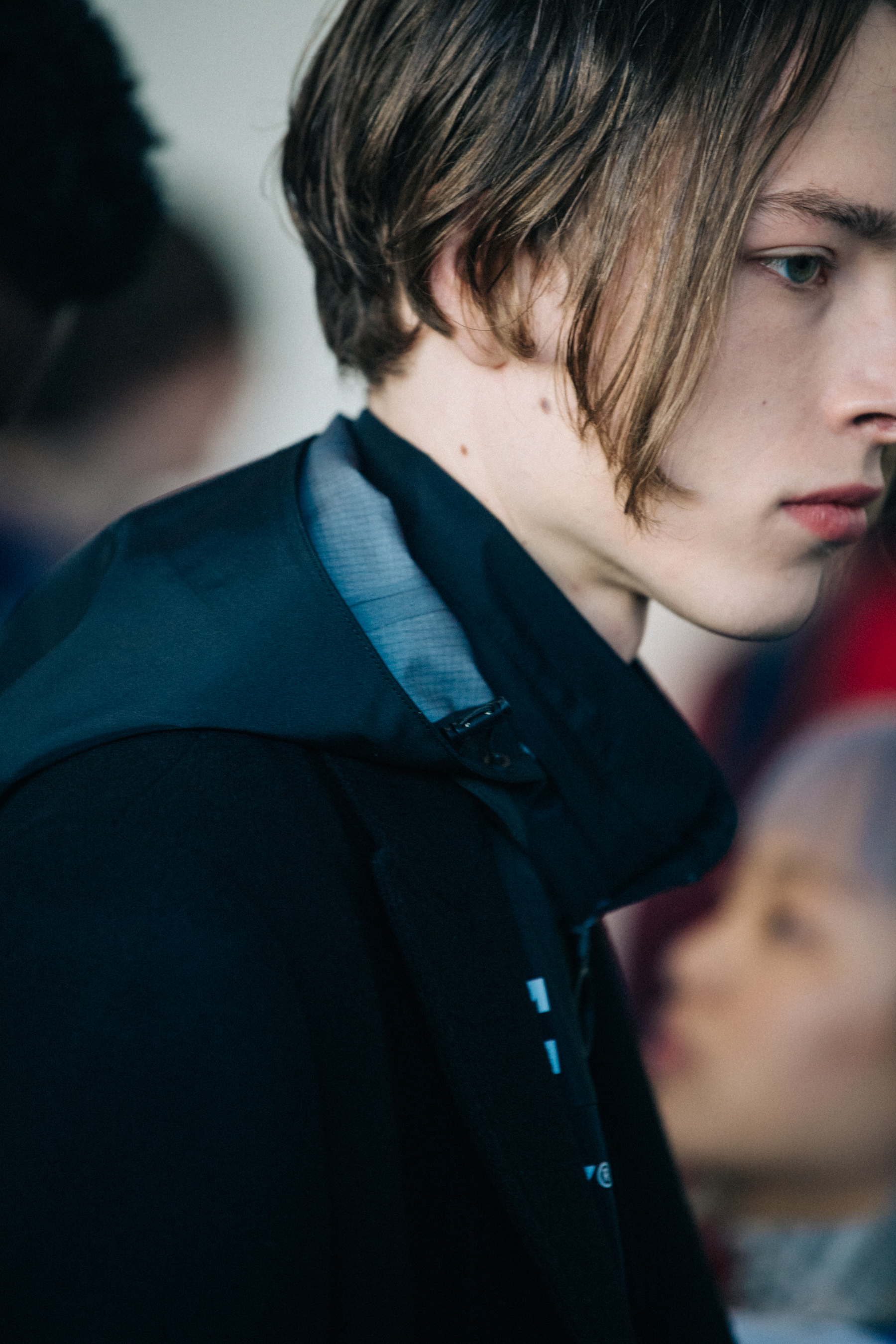 Model wearing Off-White raincoat