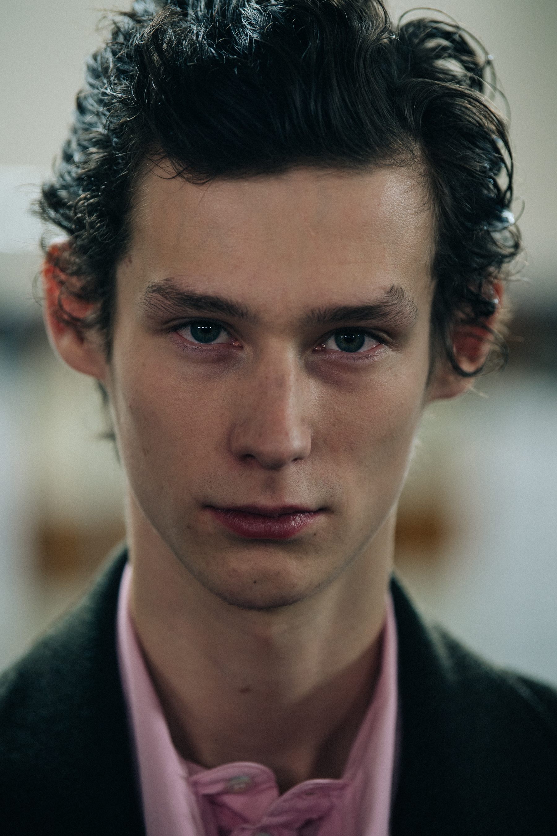 Portrait of model with green eyes