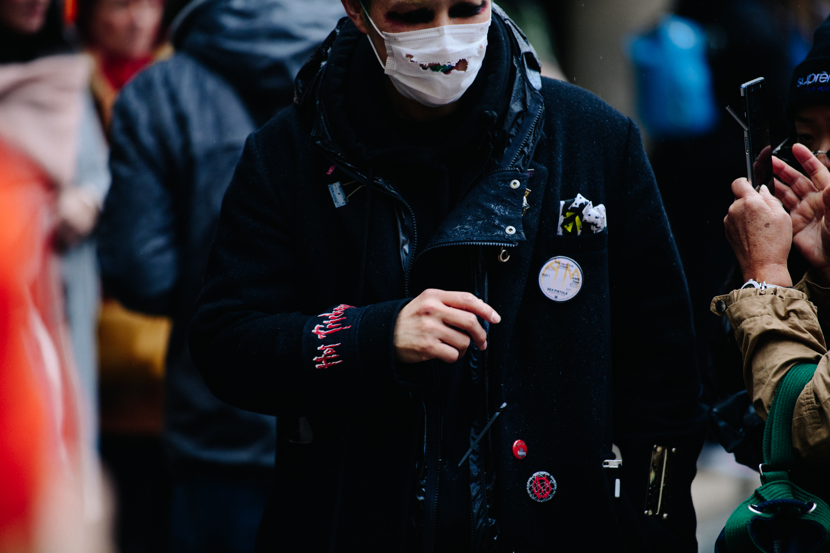 Man wearing facepaint