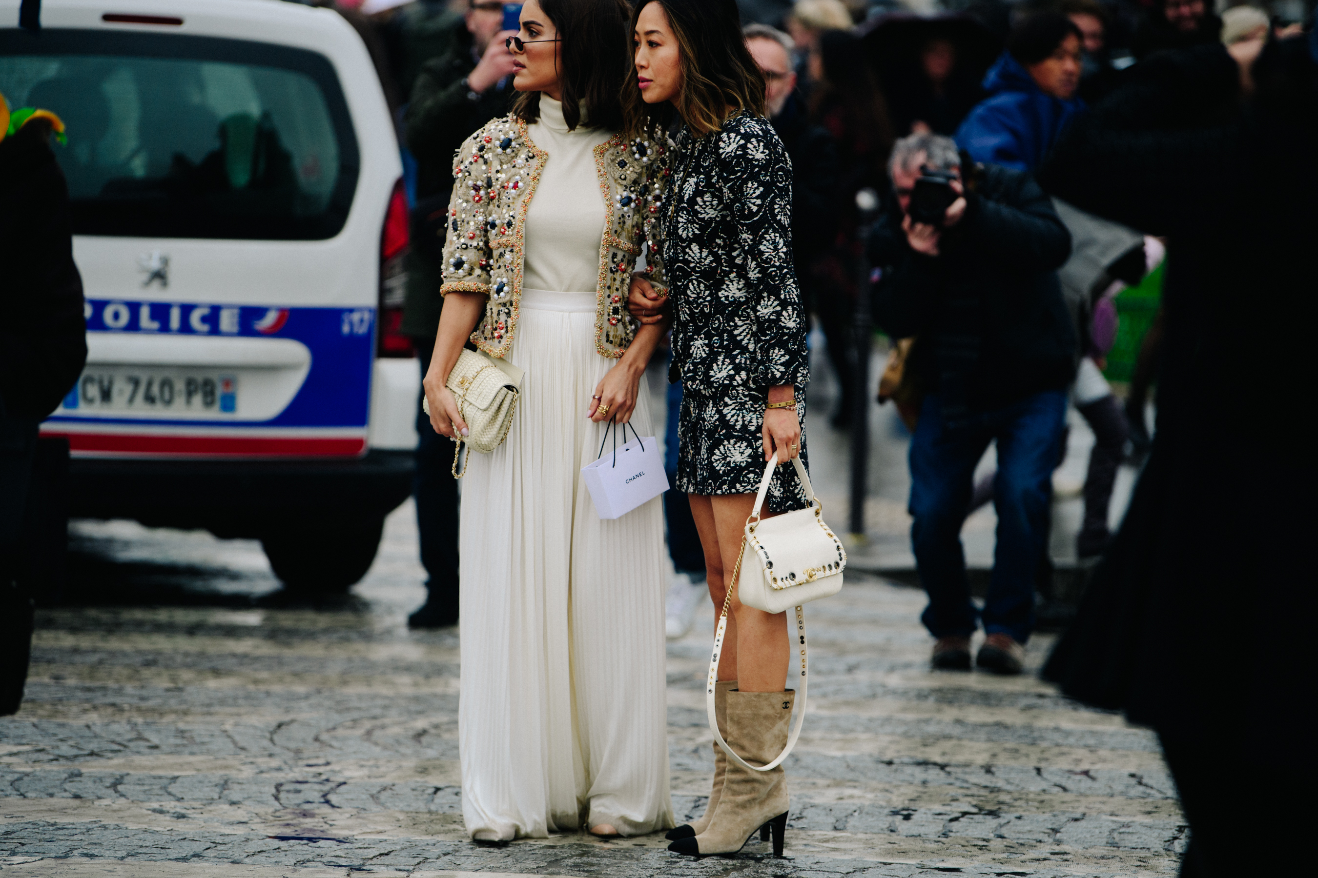 Two bloggers wearing Chanel