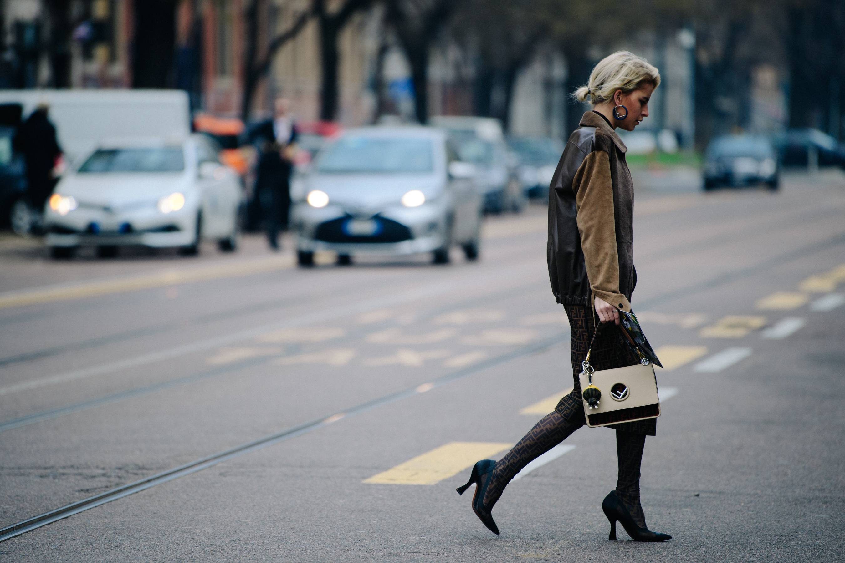 German blogger wearing Fendi outfit