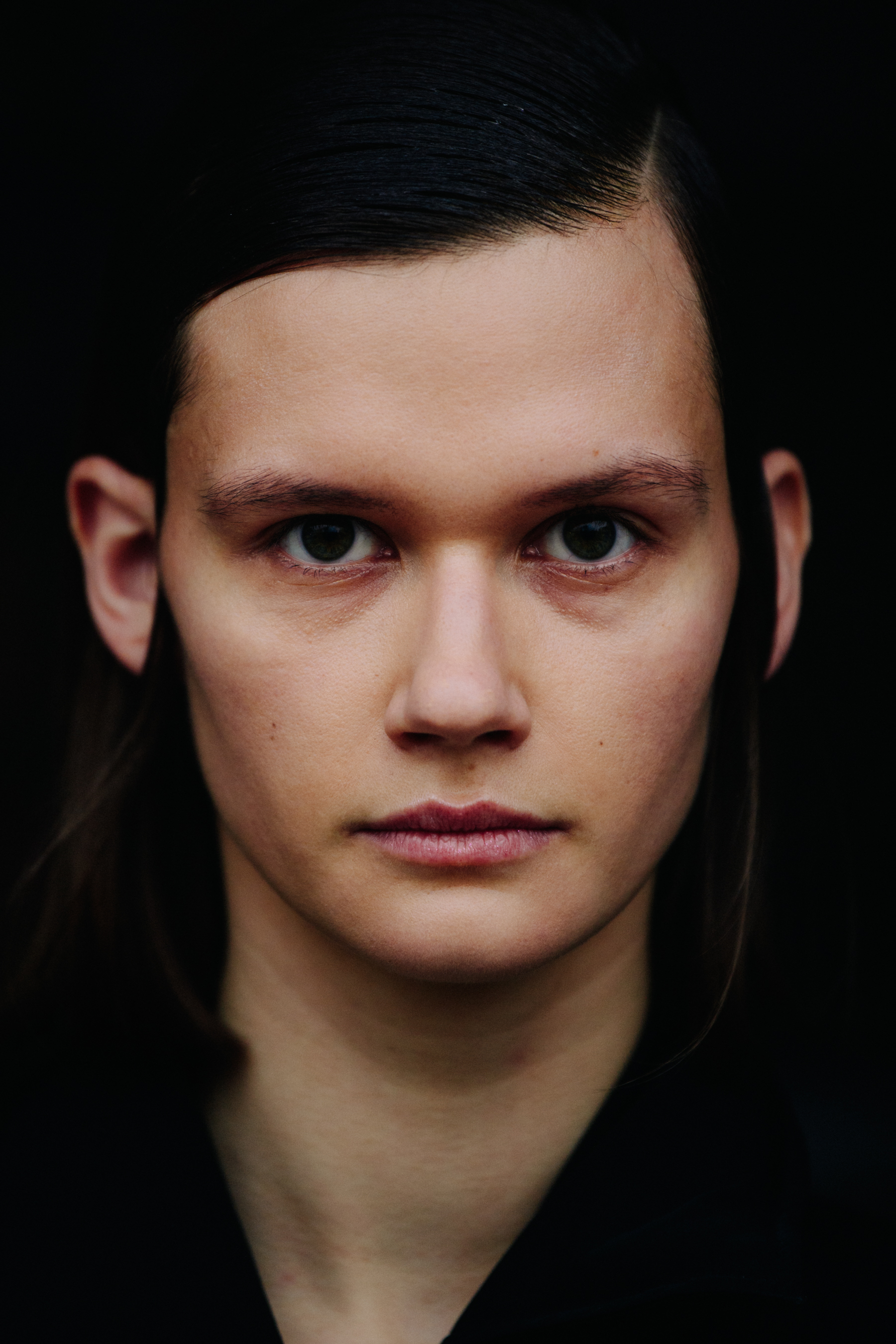 Portrait of Czech model with big brown eyes