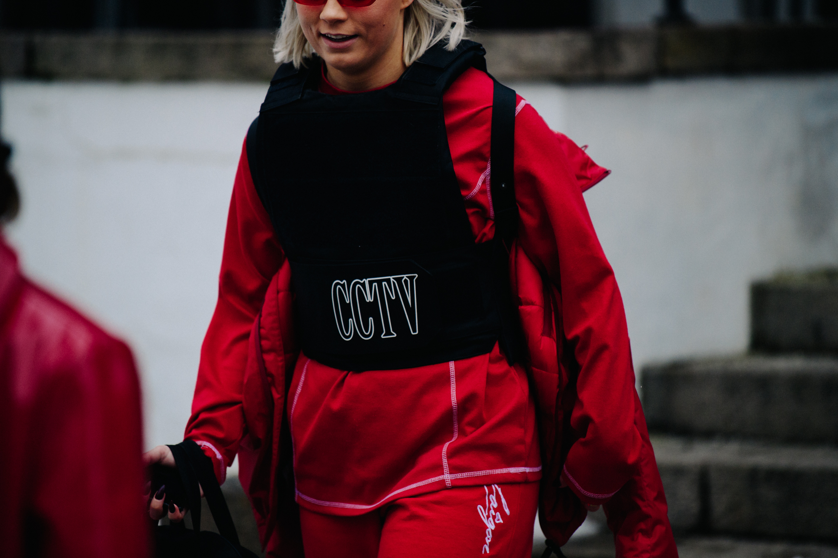 Norwegian blogger wearing bulletproof vest