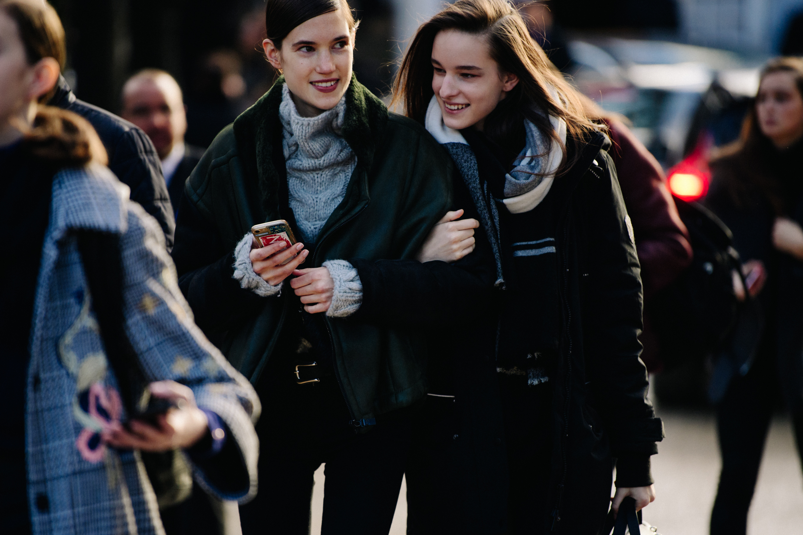 Two models after Christian Dior show