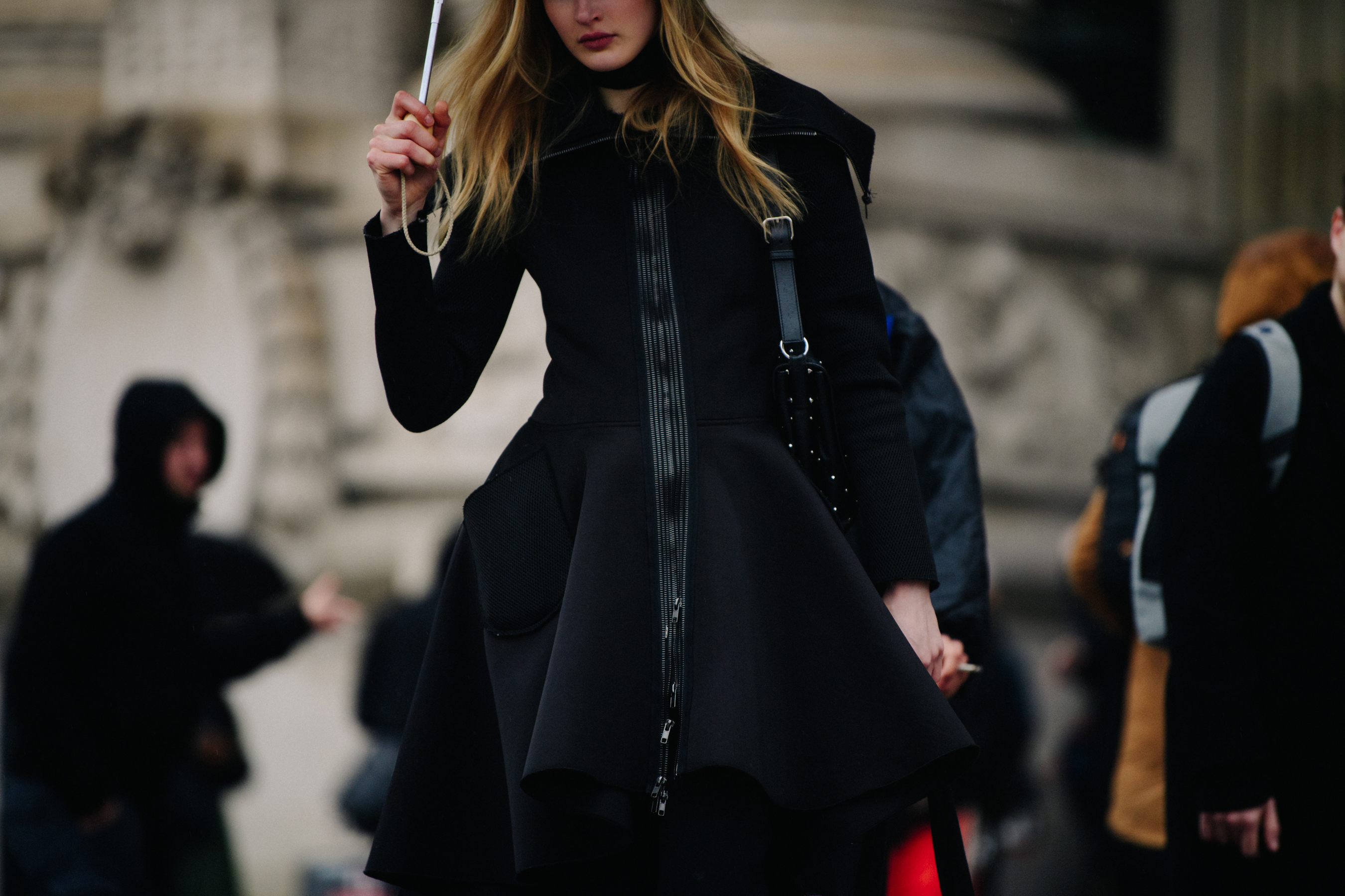 Leah Rodl wearing black after Y-3