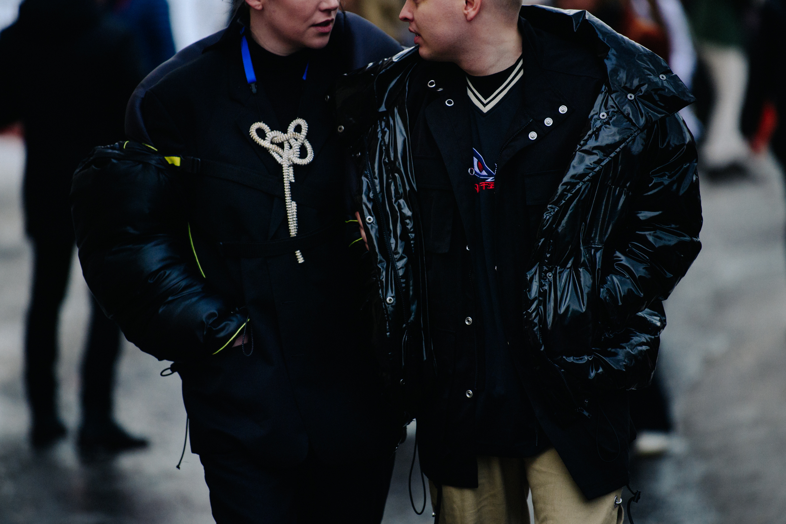 Norwegian couple wearing all black outfits