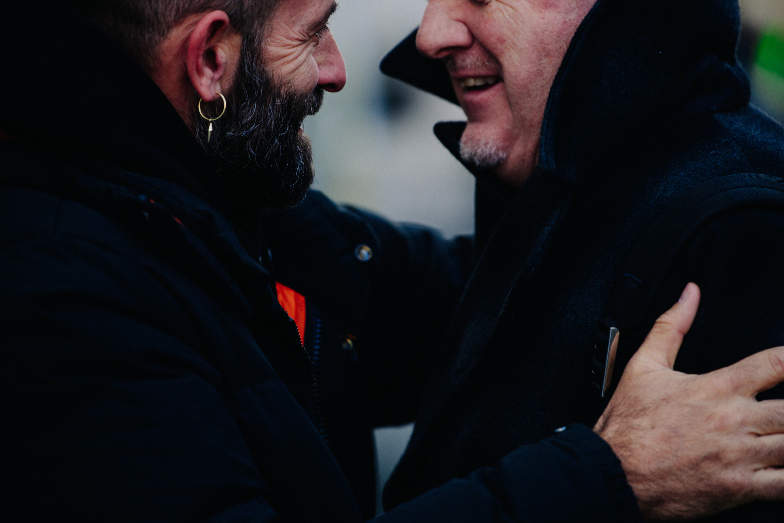 Italian men talking
