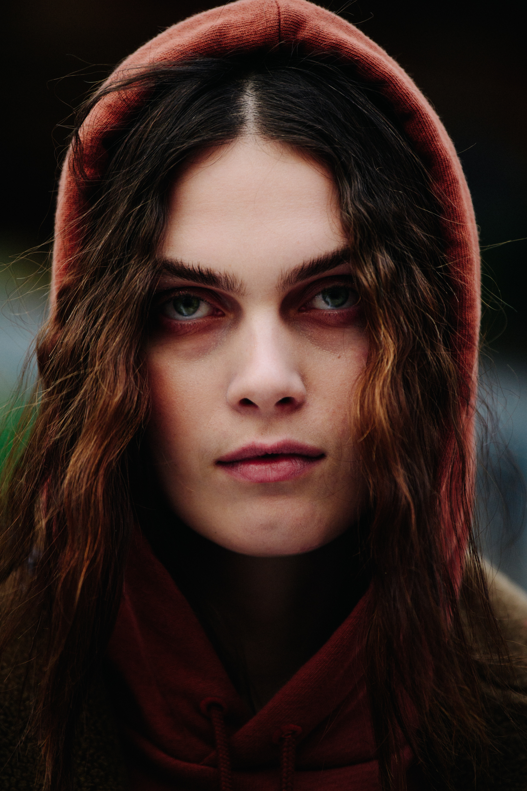 Portrait of Danish model with green eyes