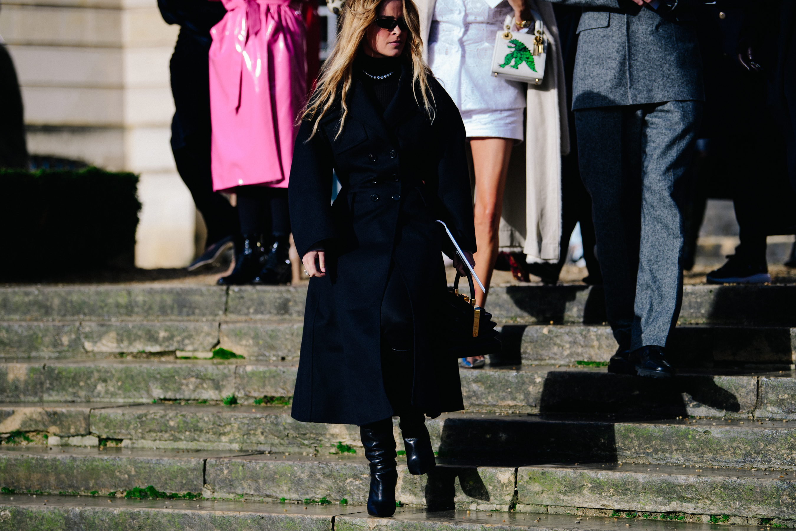 Russian woman wearing black outfit