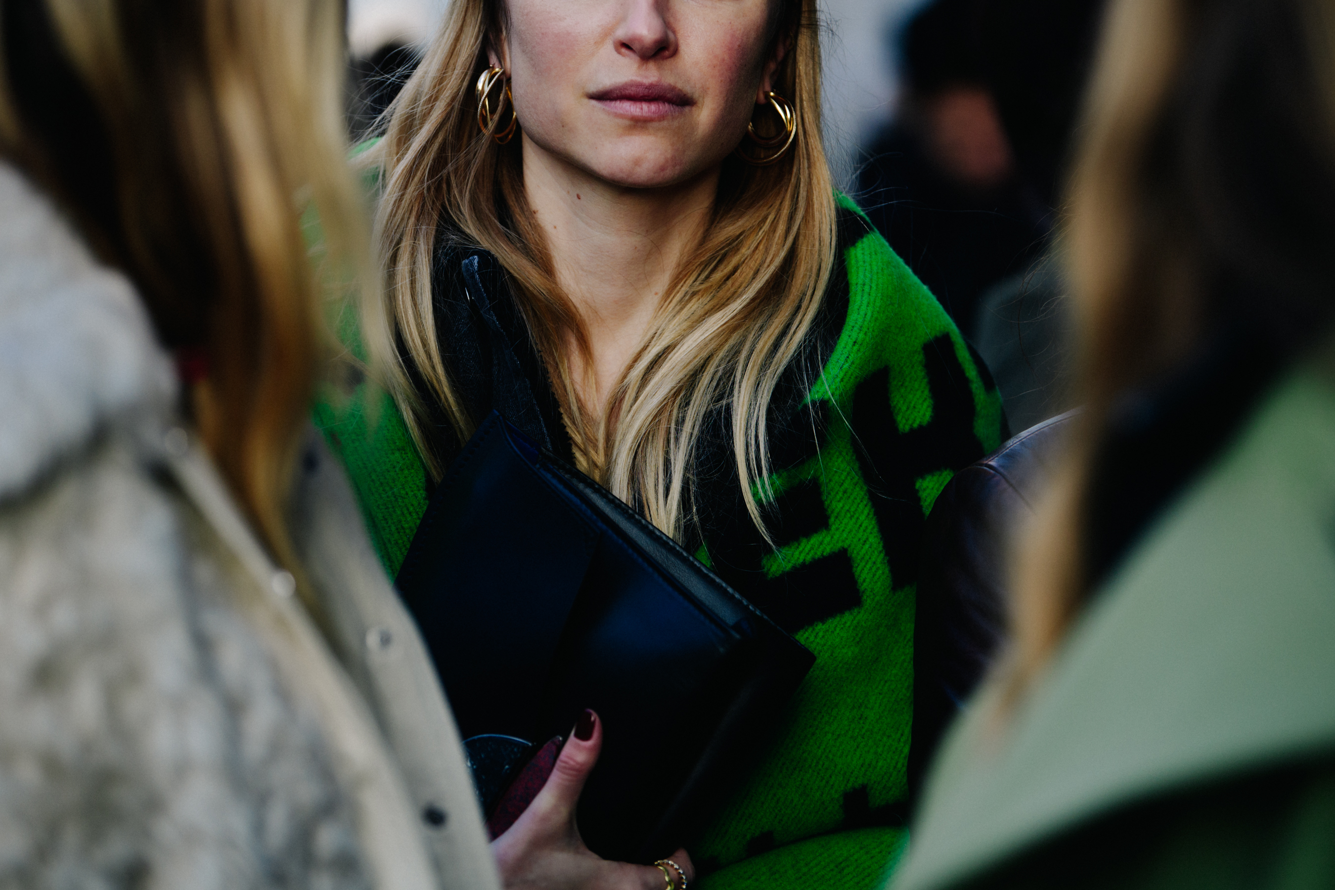 Danish woman wearing green scarf