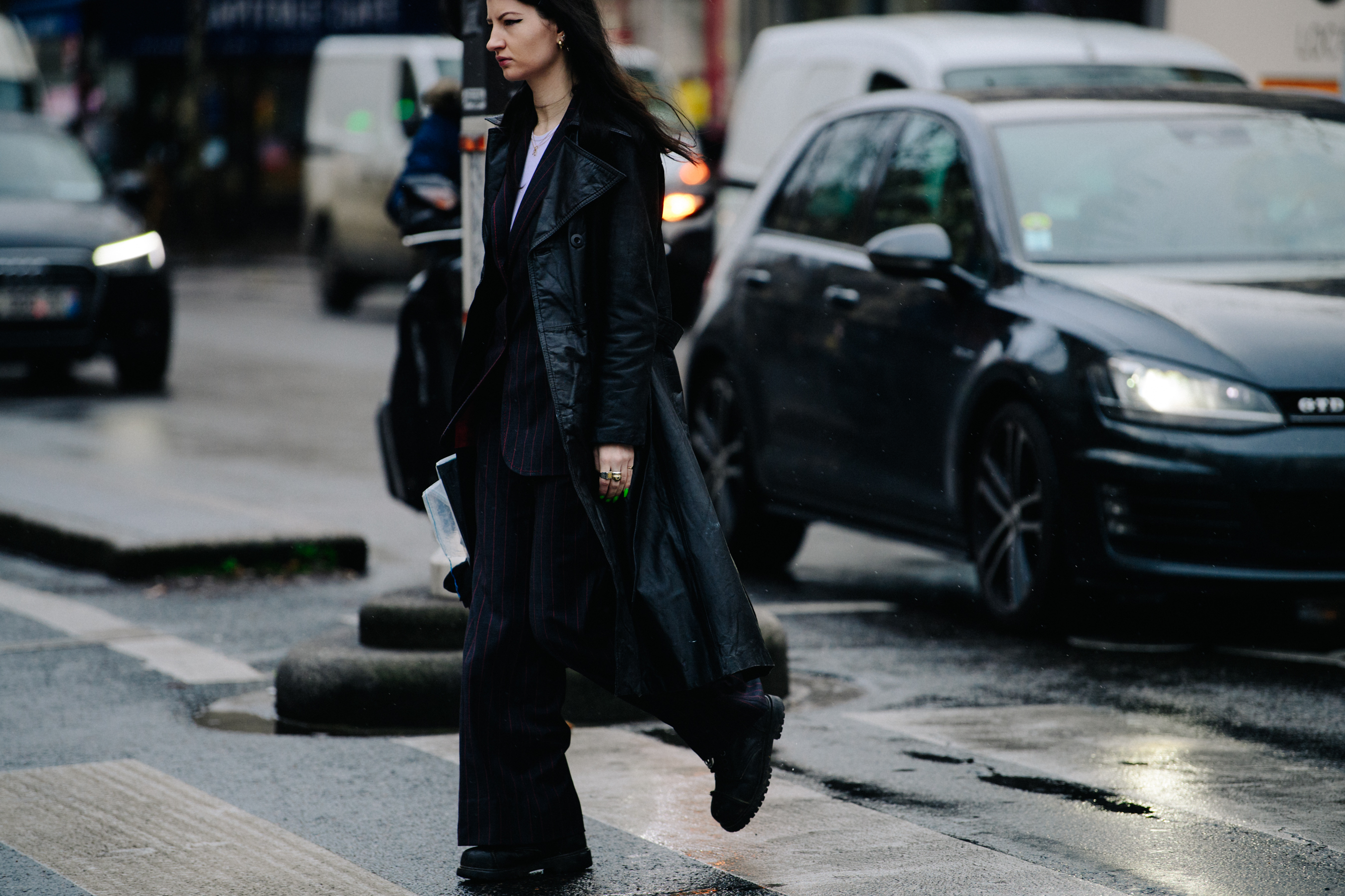 British girl wearing all black