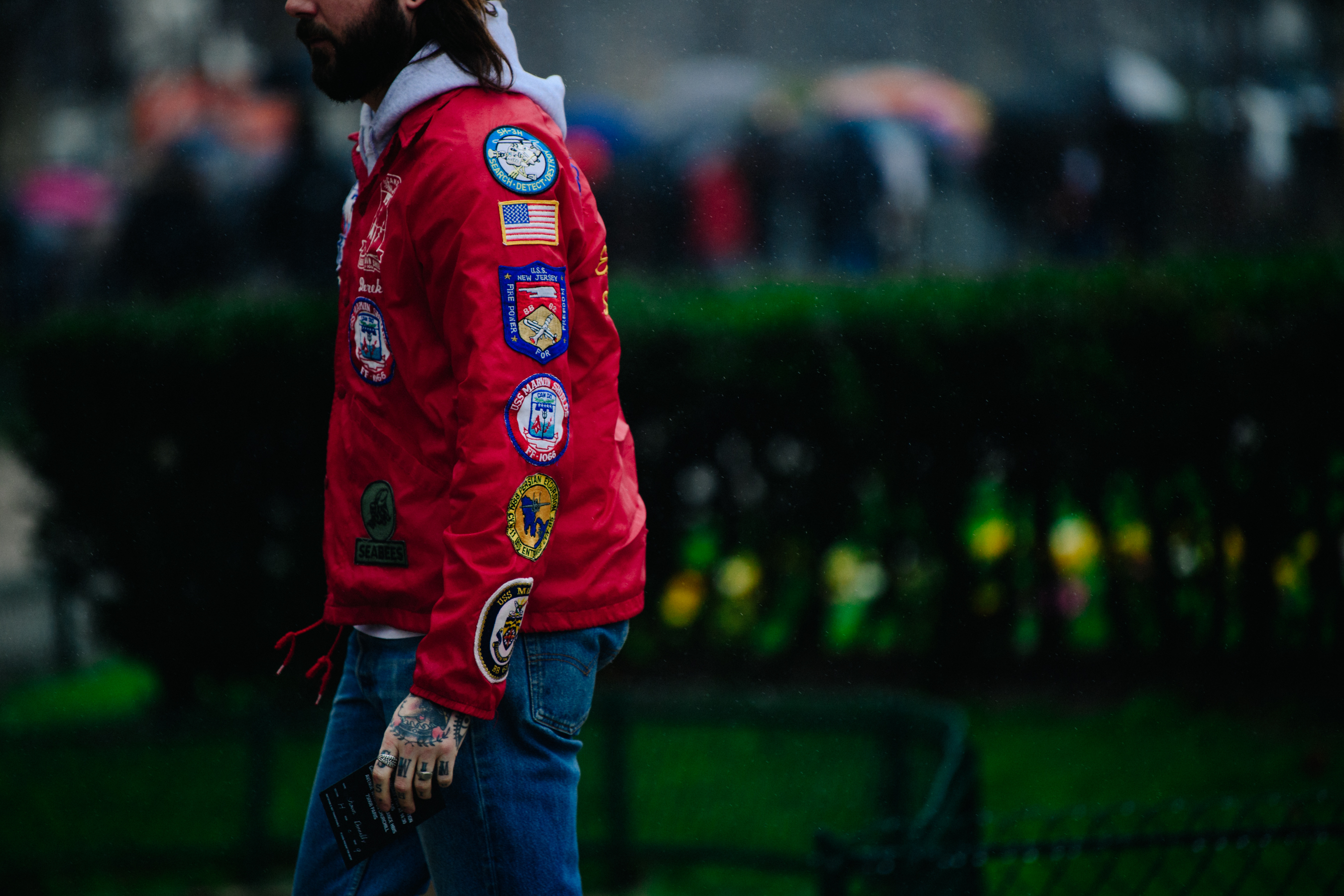 Man with hand tattoos