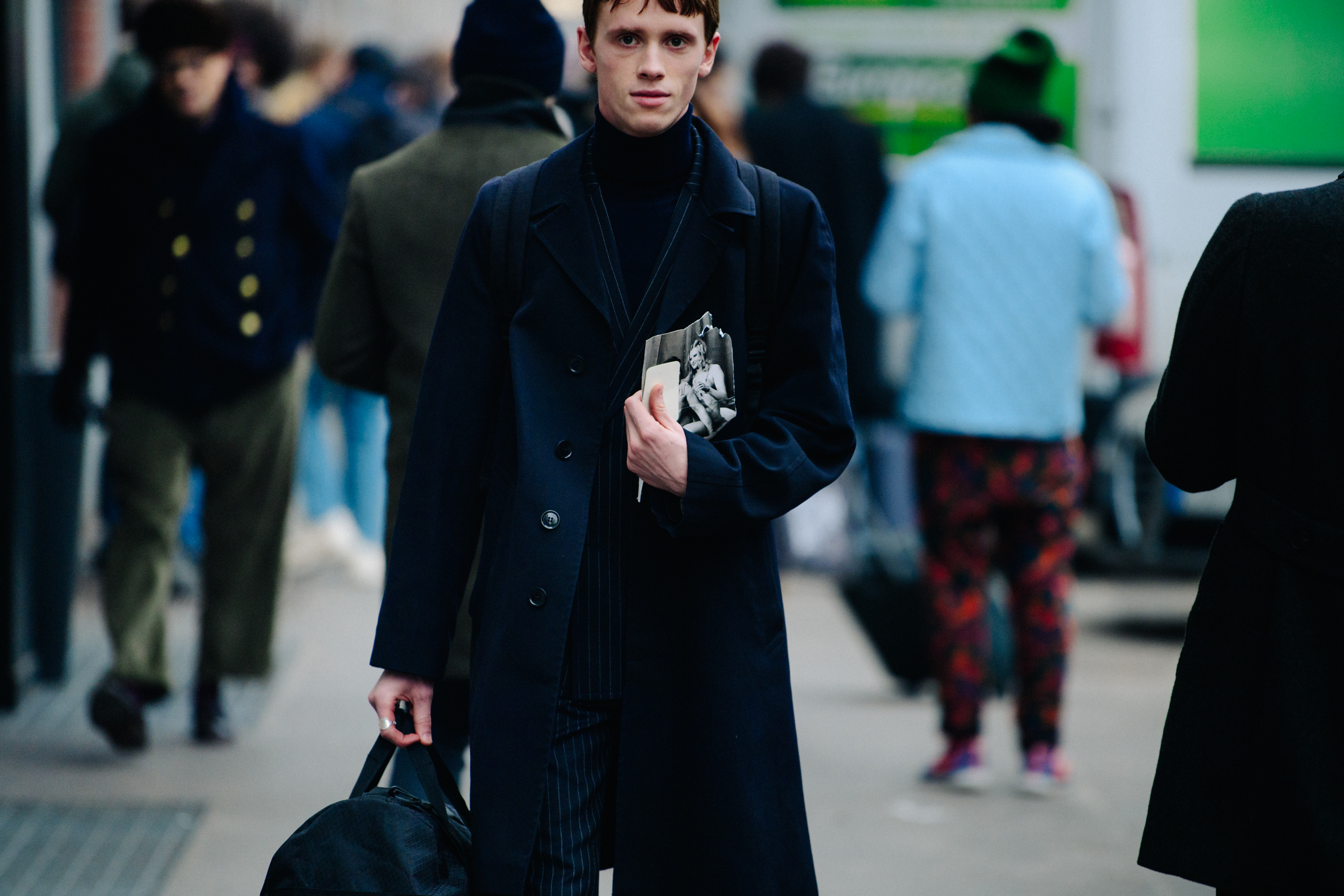 Model leaving Fendi FW18 show