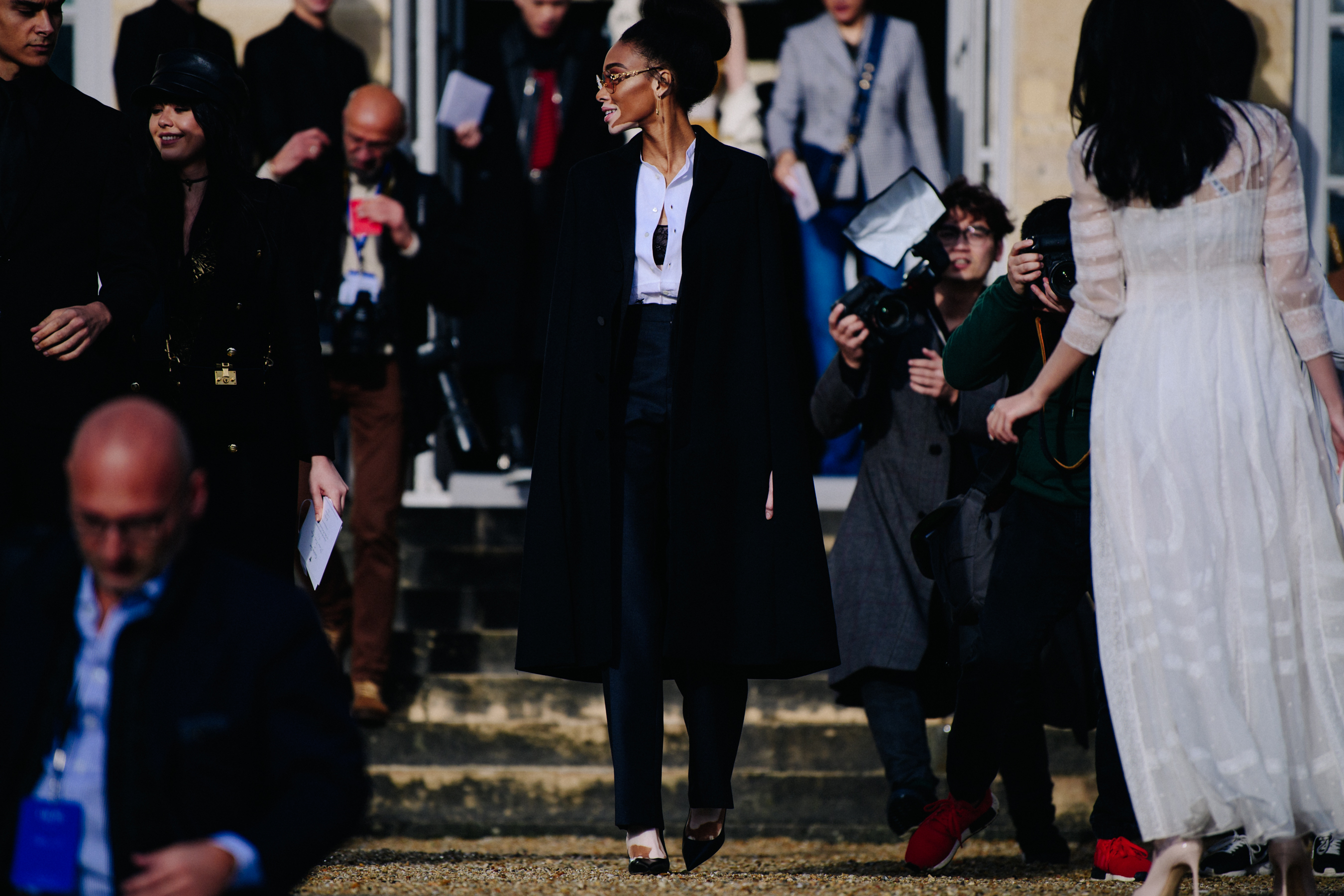 American model wearing Christian Dior