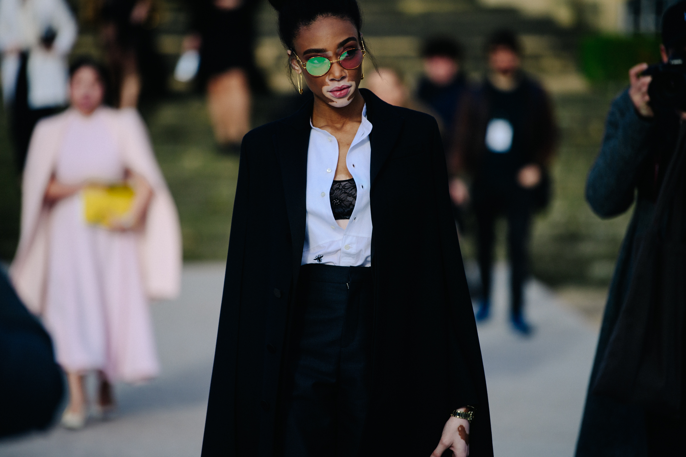 American model wearing Christian Dior