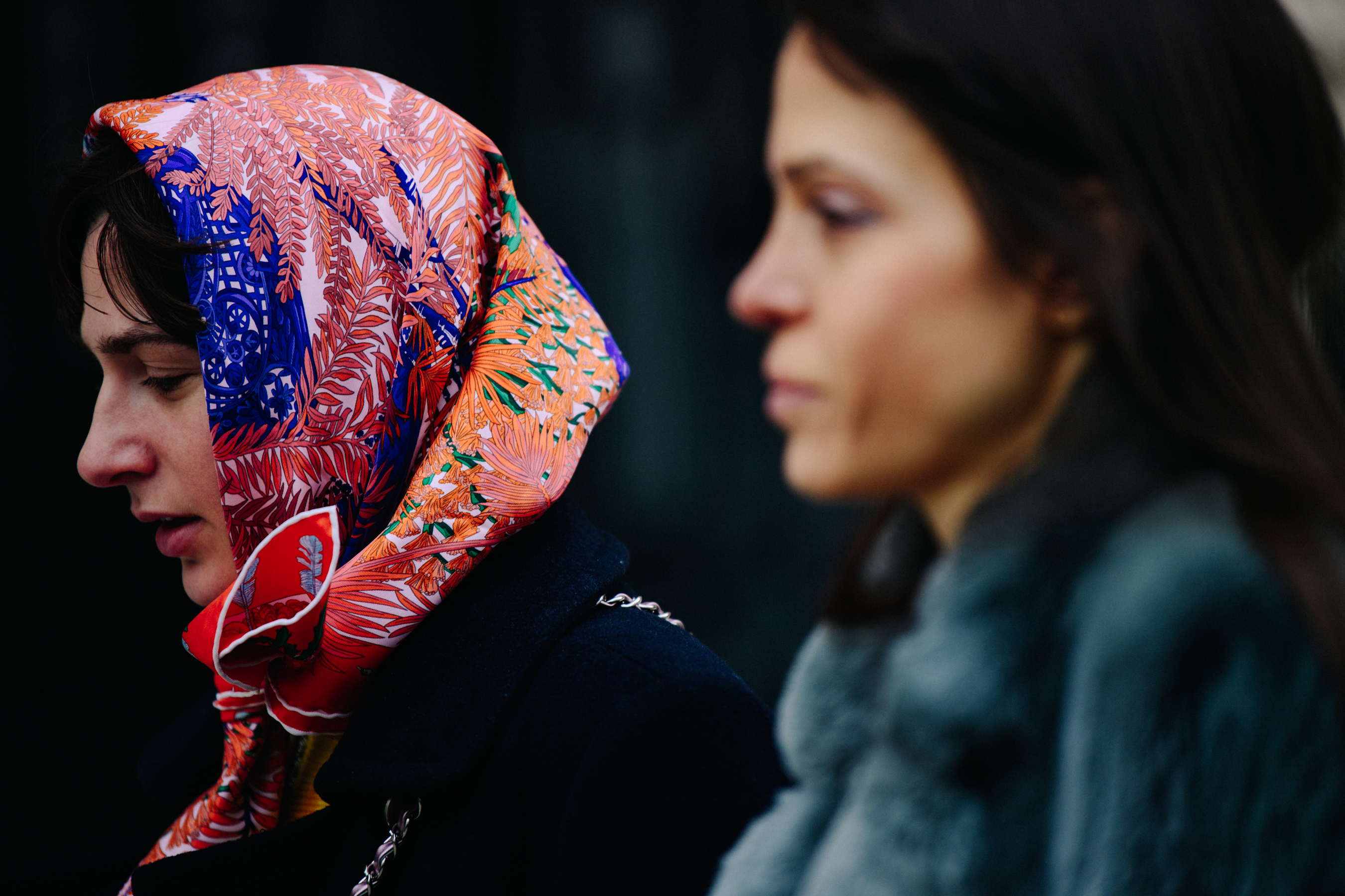 Woman wearing headscarf