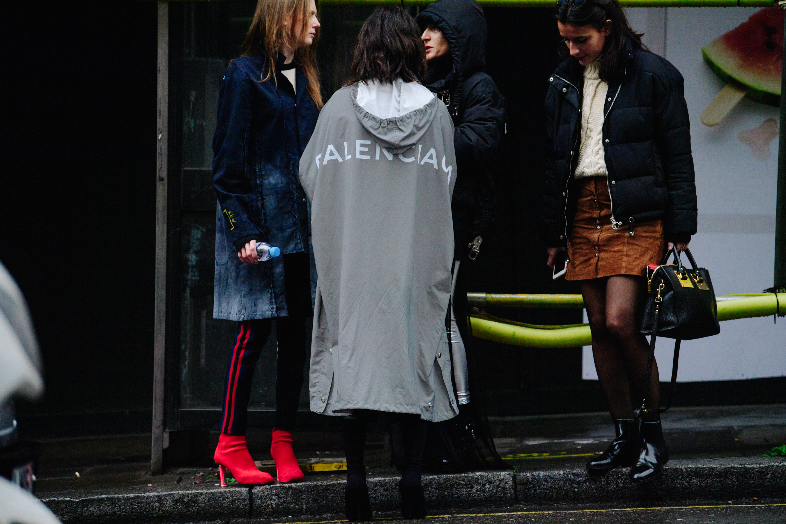 Group of women wearing winter coats