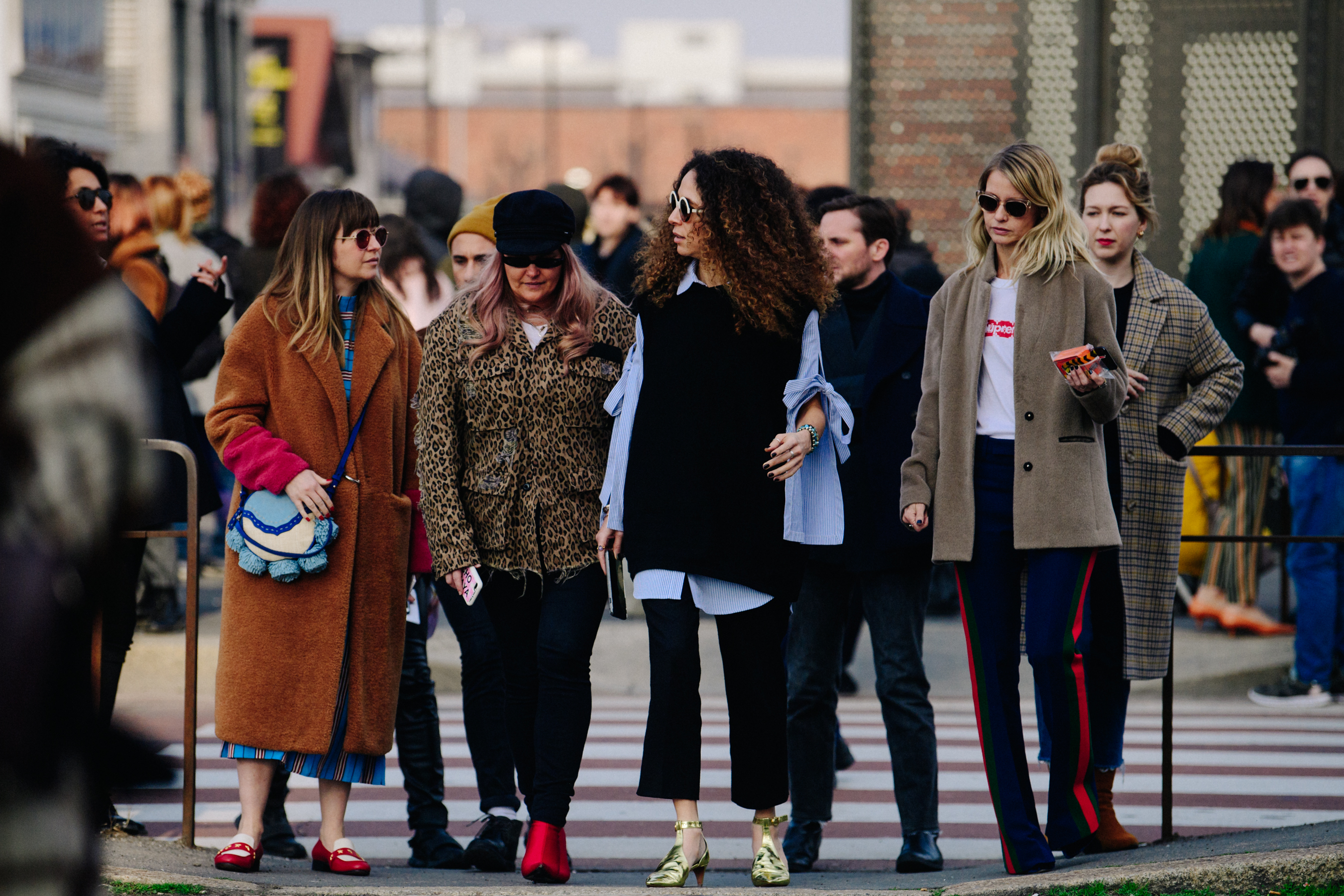 Group of stylish women in Milan