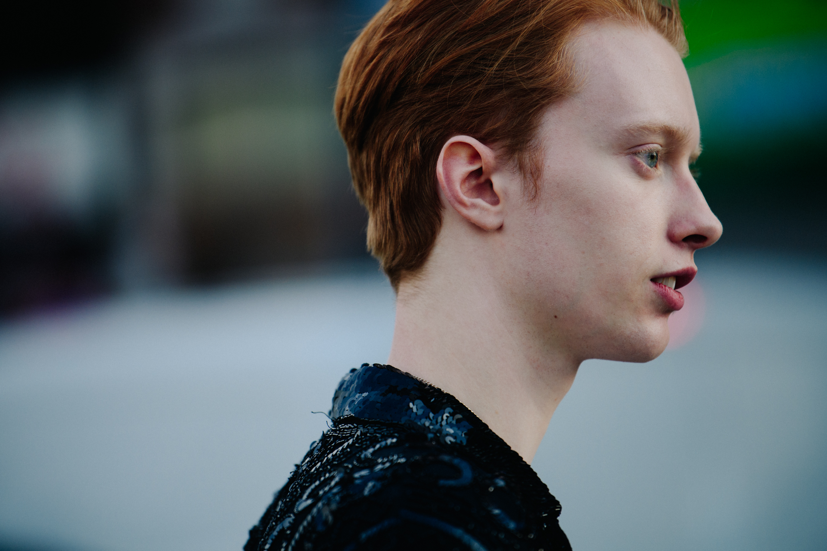 Male model with ginger hair