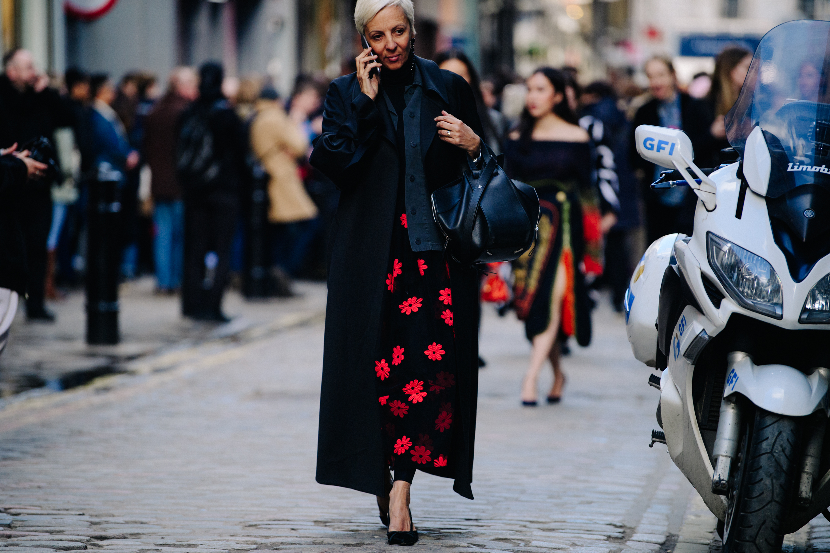 Woman wearing floral dress