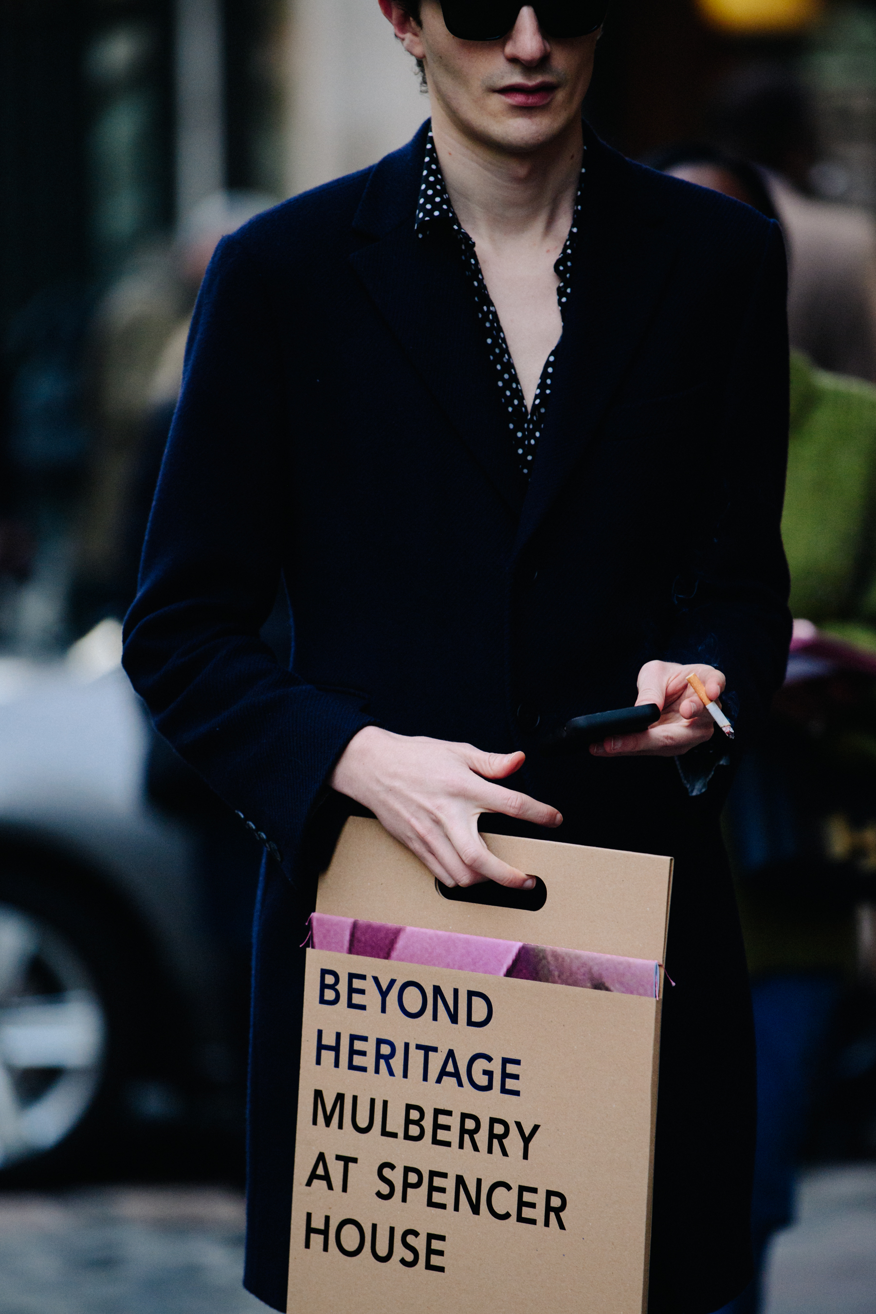 Man carrying Mulberry bag