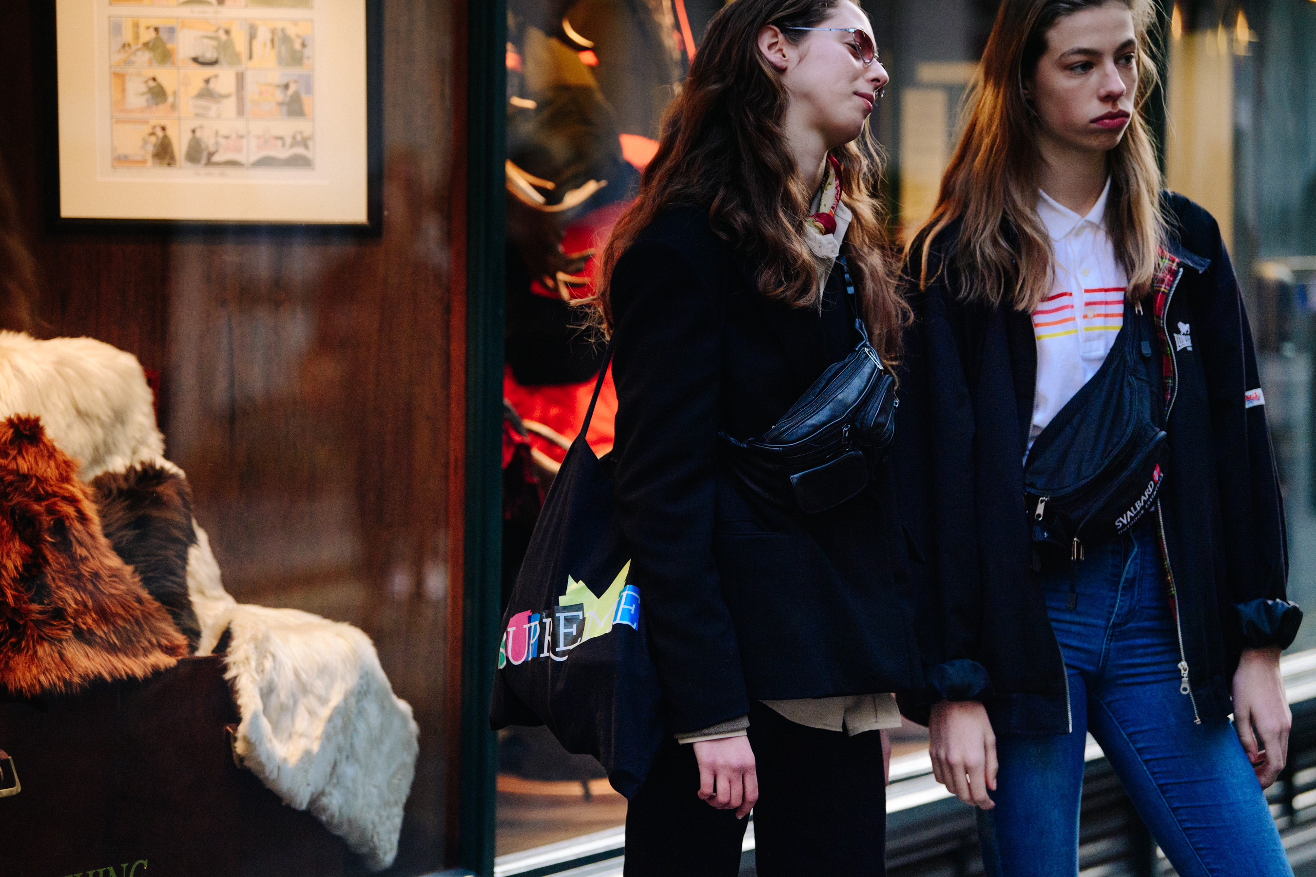 Two models after Mulberry show