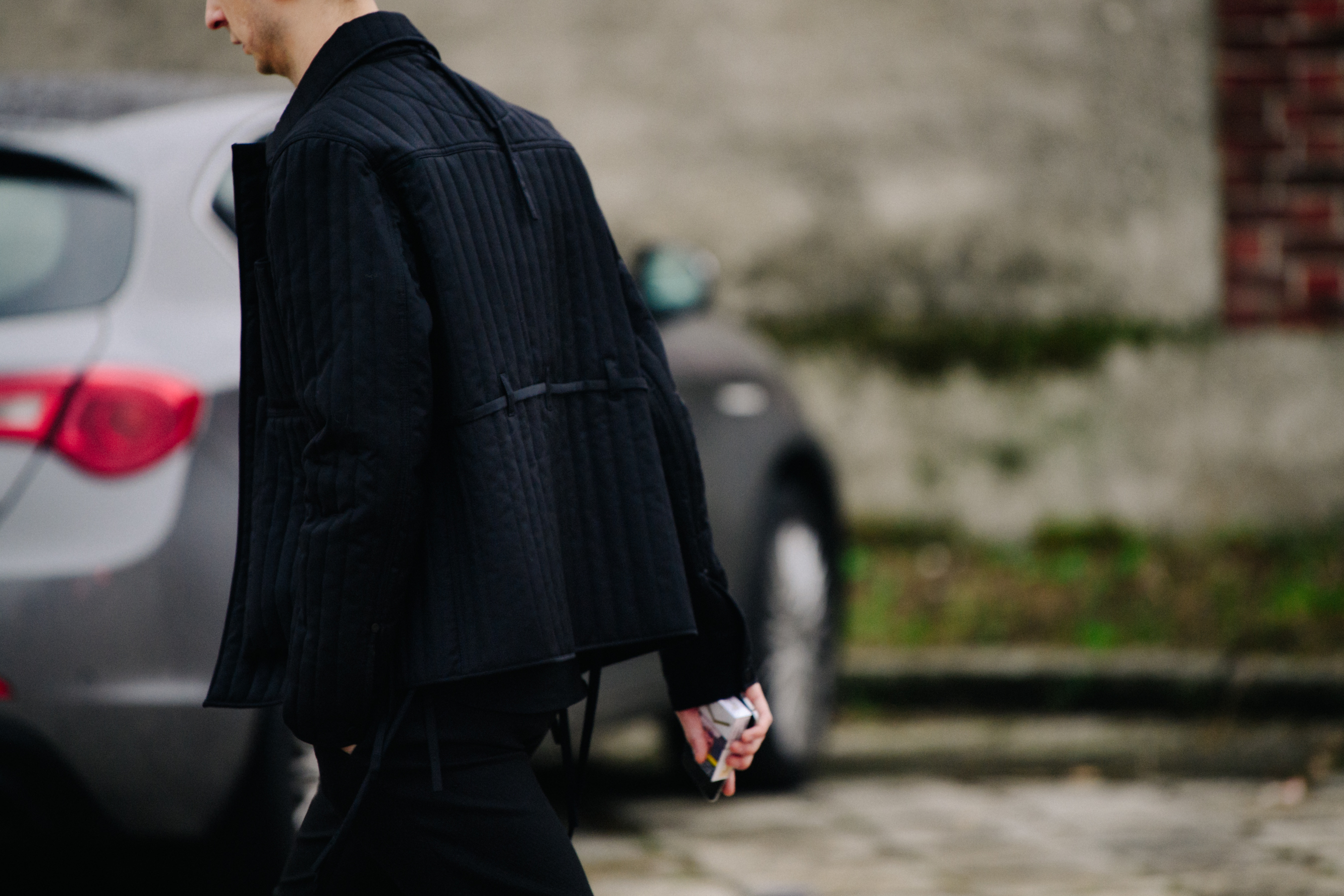 Man wearing black Craig Green jacket
