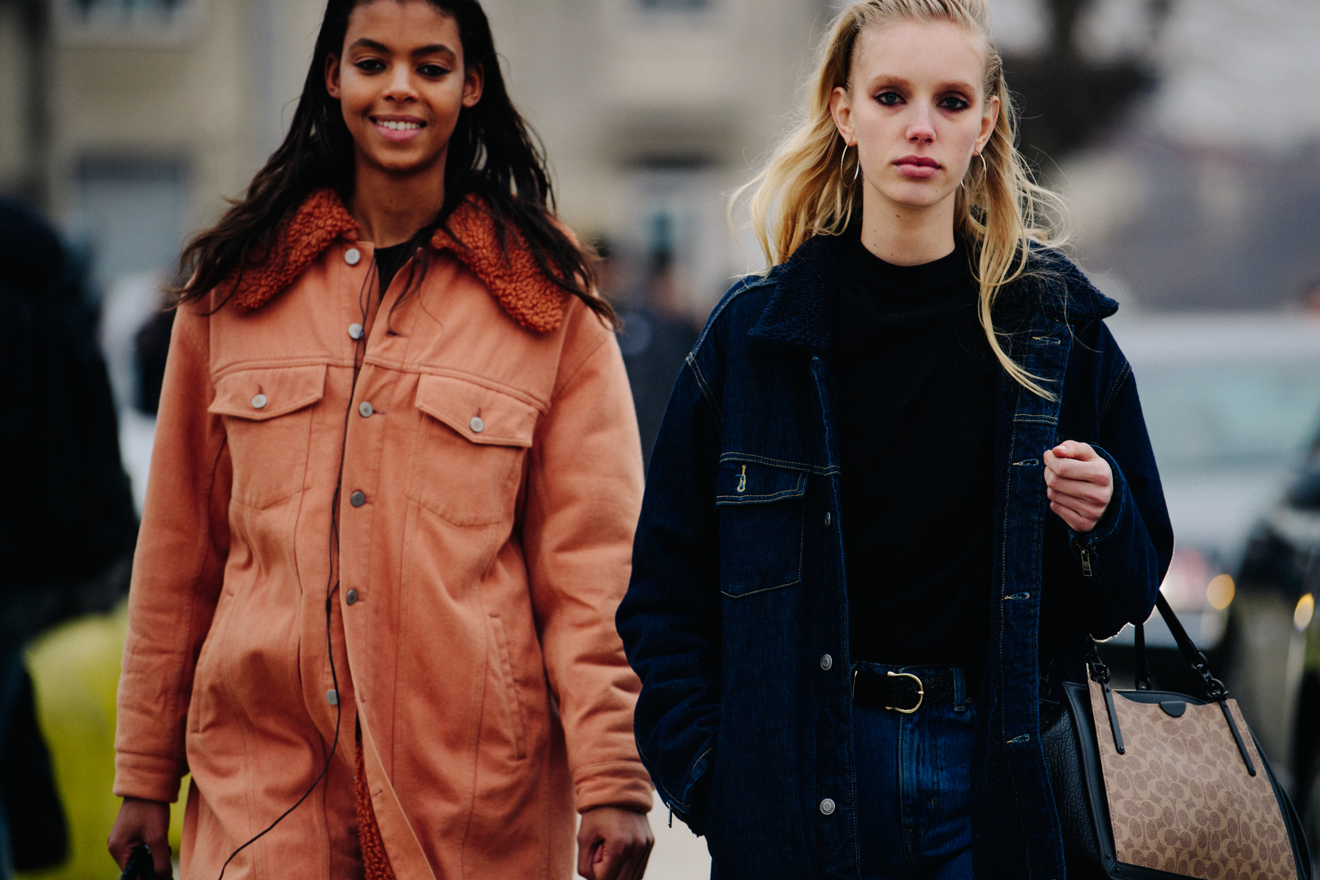 Two models after Roberto Cavalli show