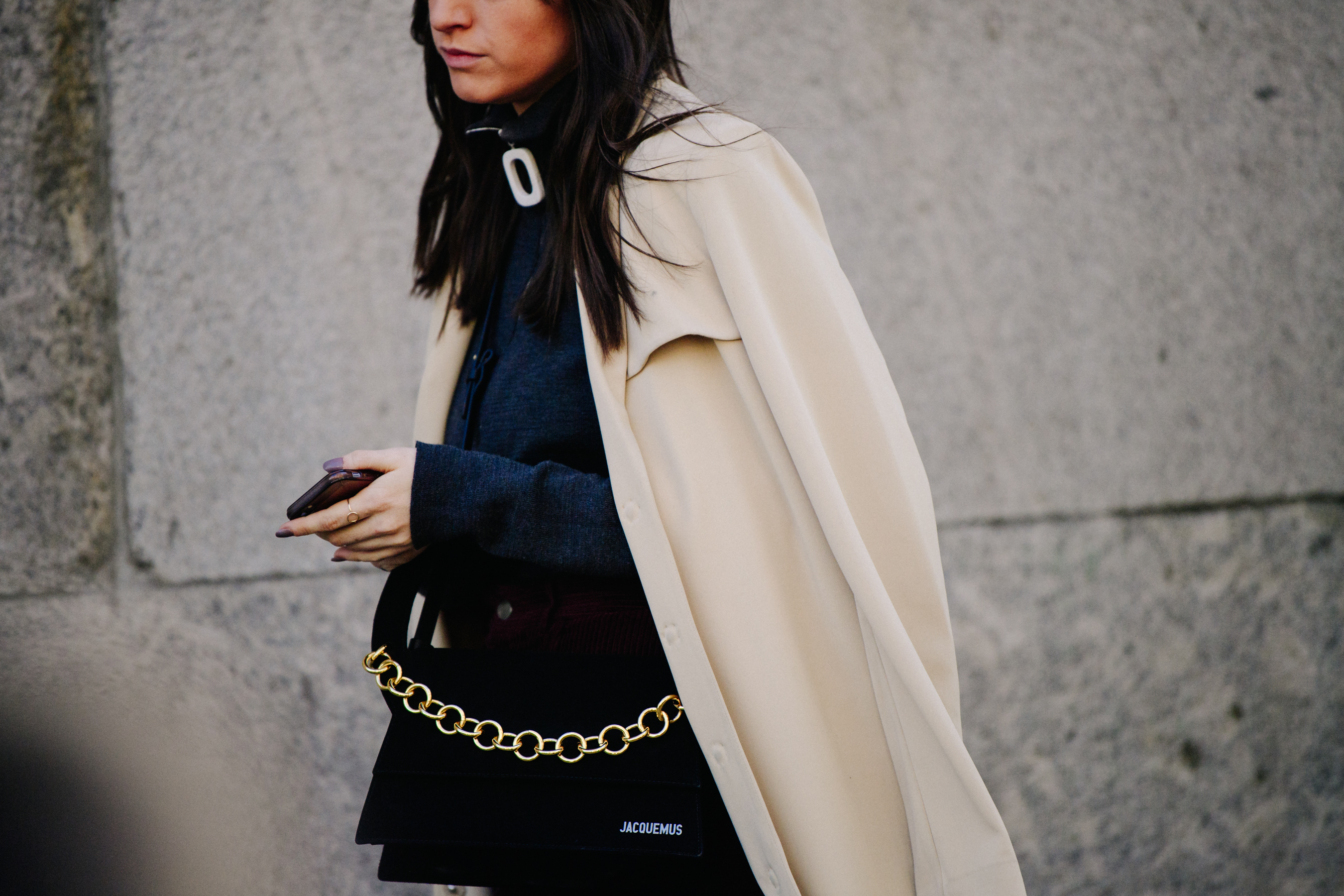 Woman wearing JW Anderson shirt
