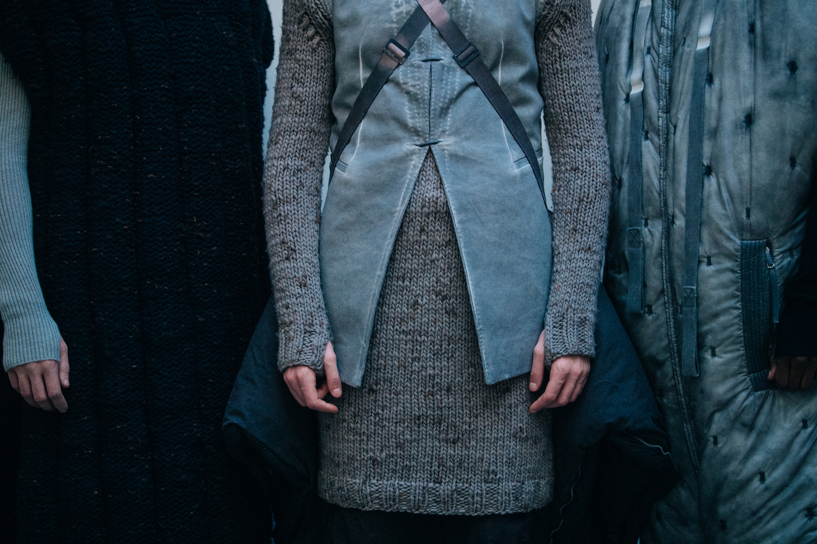 Models waiting in lineup at Boris Bidjan Saberi show