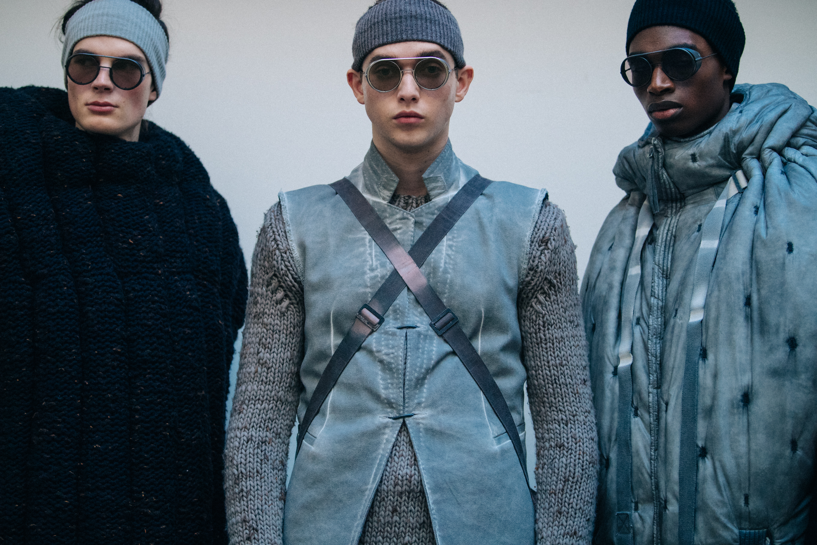 Models waiting in lineup at Boris Bidjan Saberi show