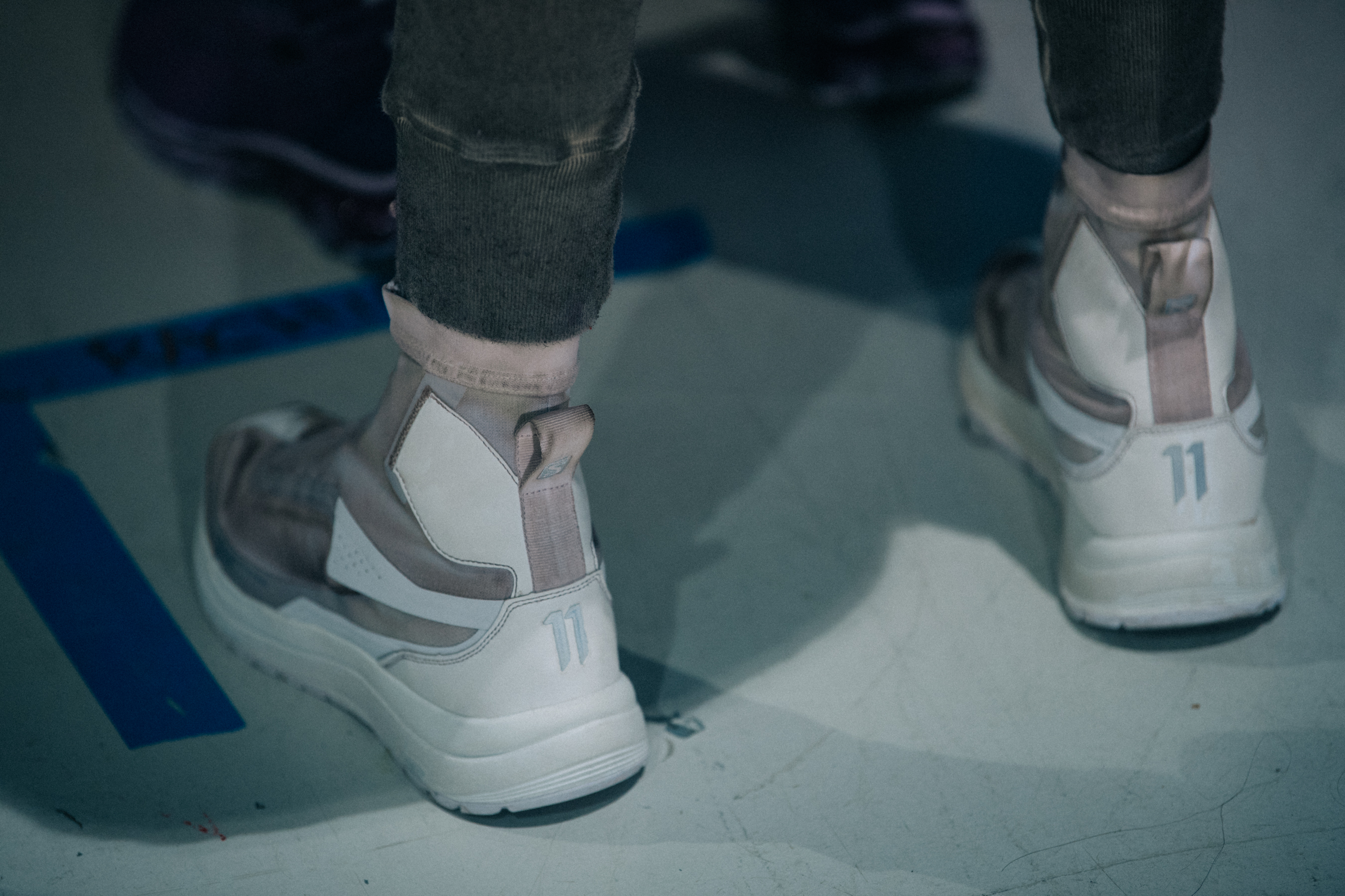 Shoe details backstage at Boris Bidjan Saberi