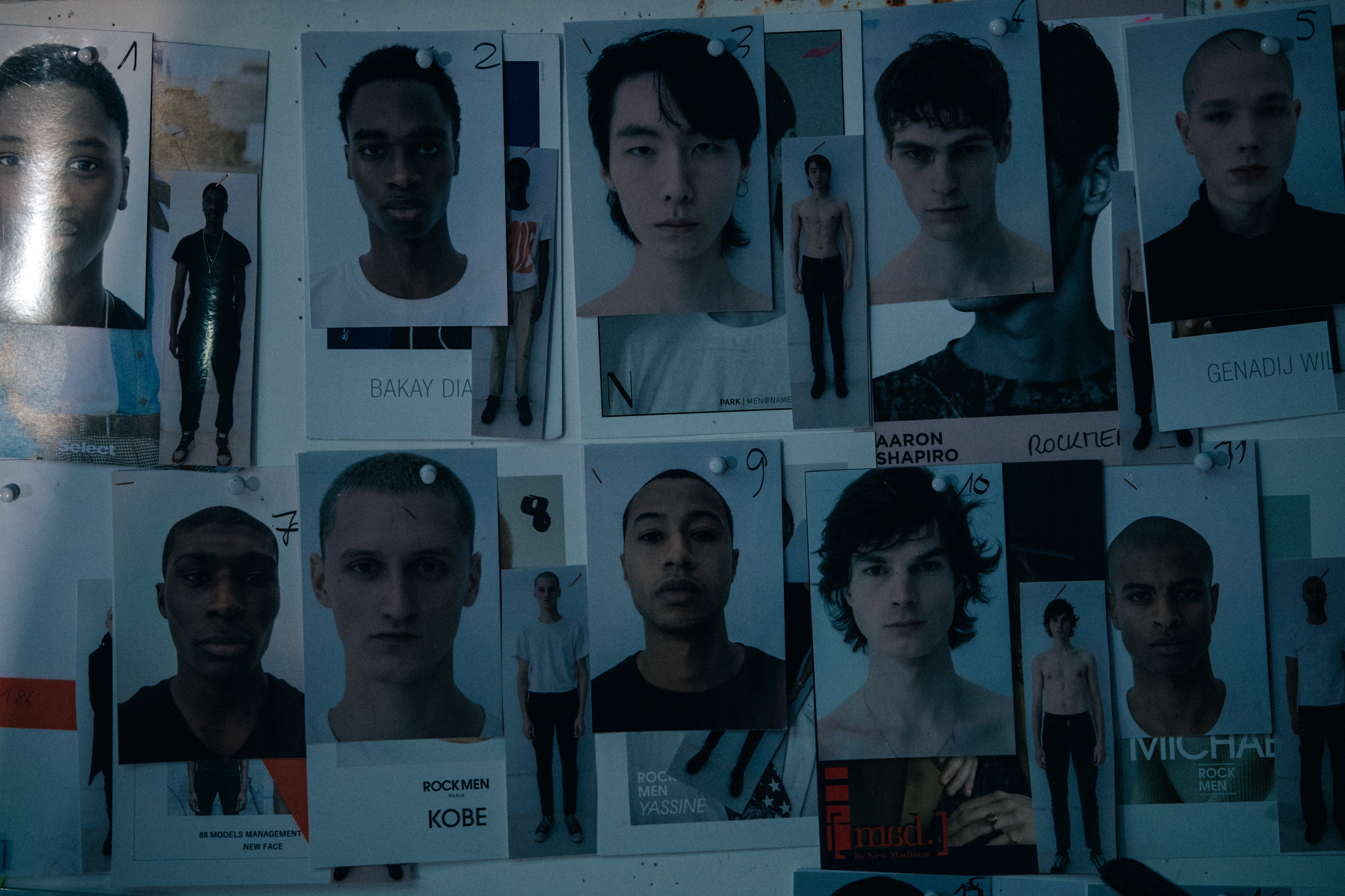 Model board backstage