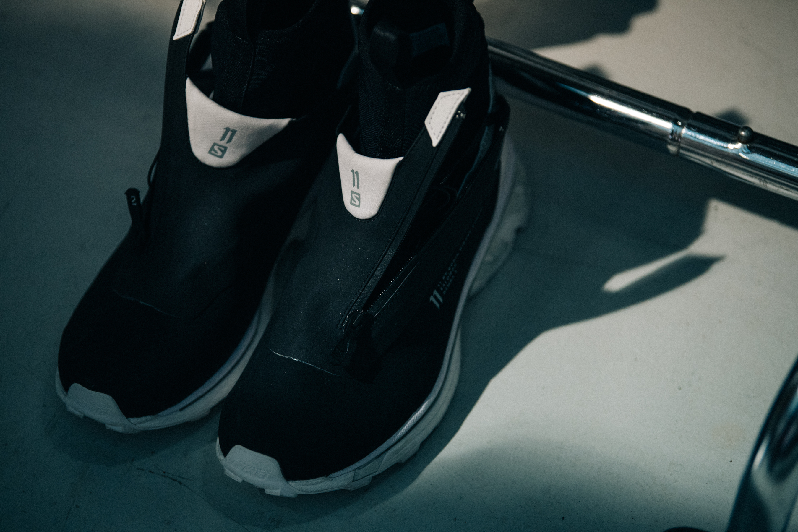 Shoe details backstage at Boris Bidjan Saberi