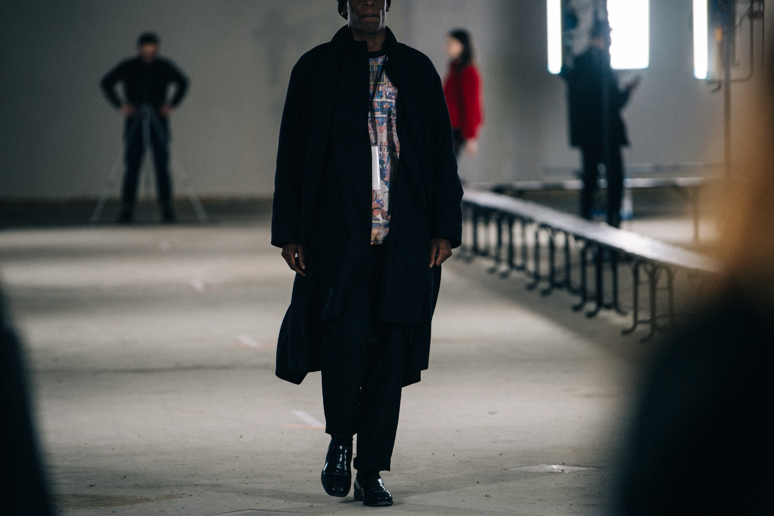 Model rehearsing at Etudes Studio