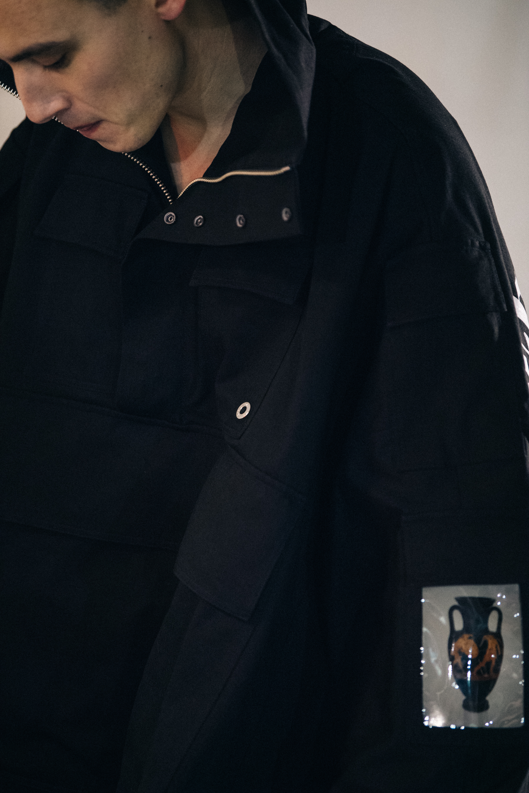 Model wearing black Etudes Studio outfit